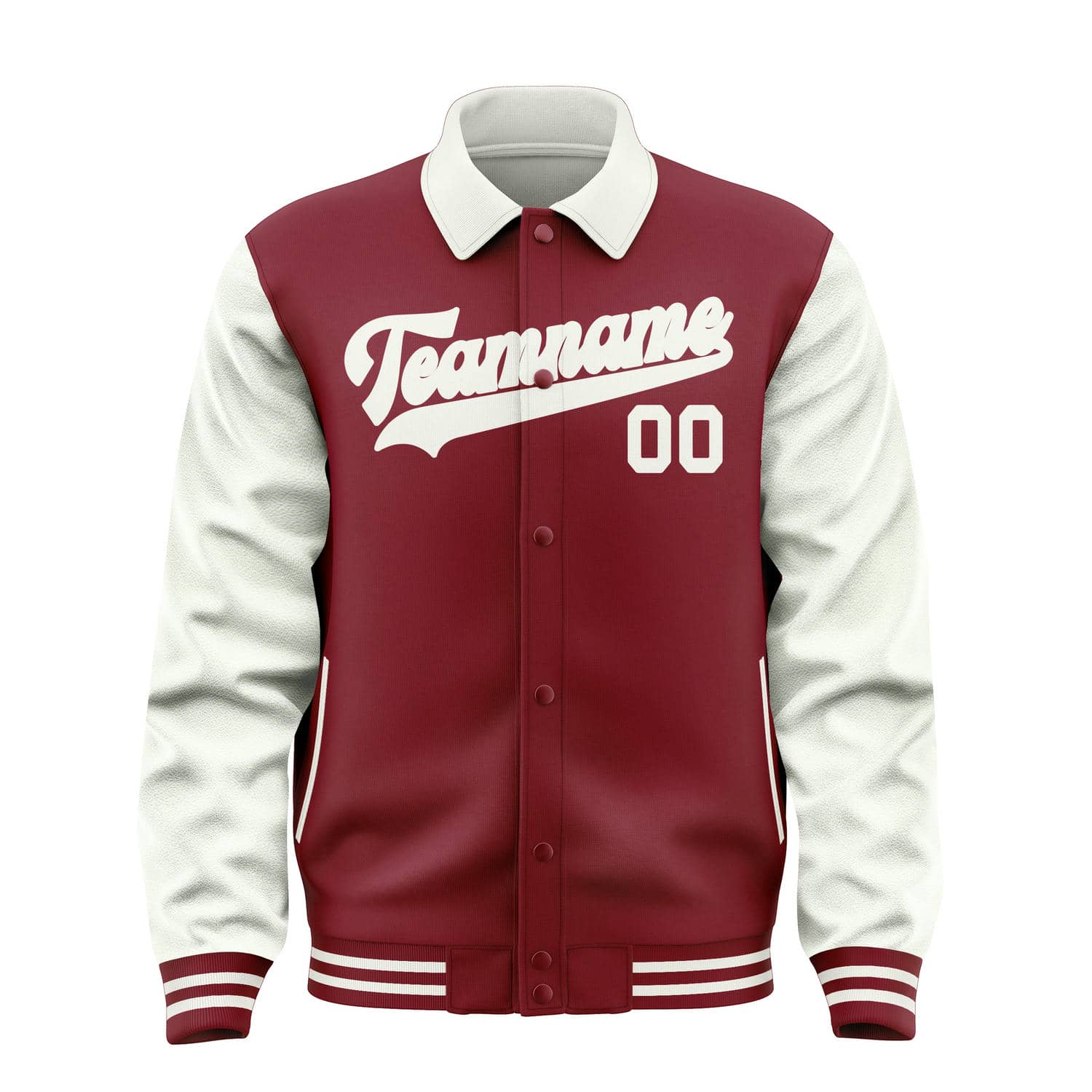 Maßgeschneidertes Karmesinrot Weiß Jacke