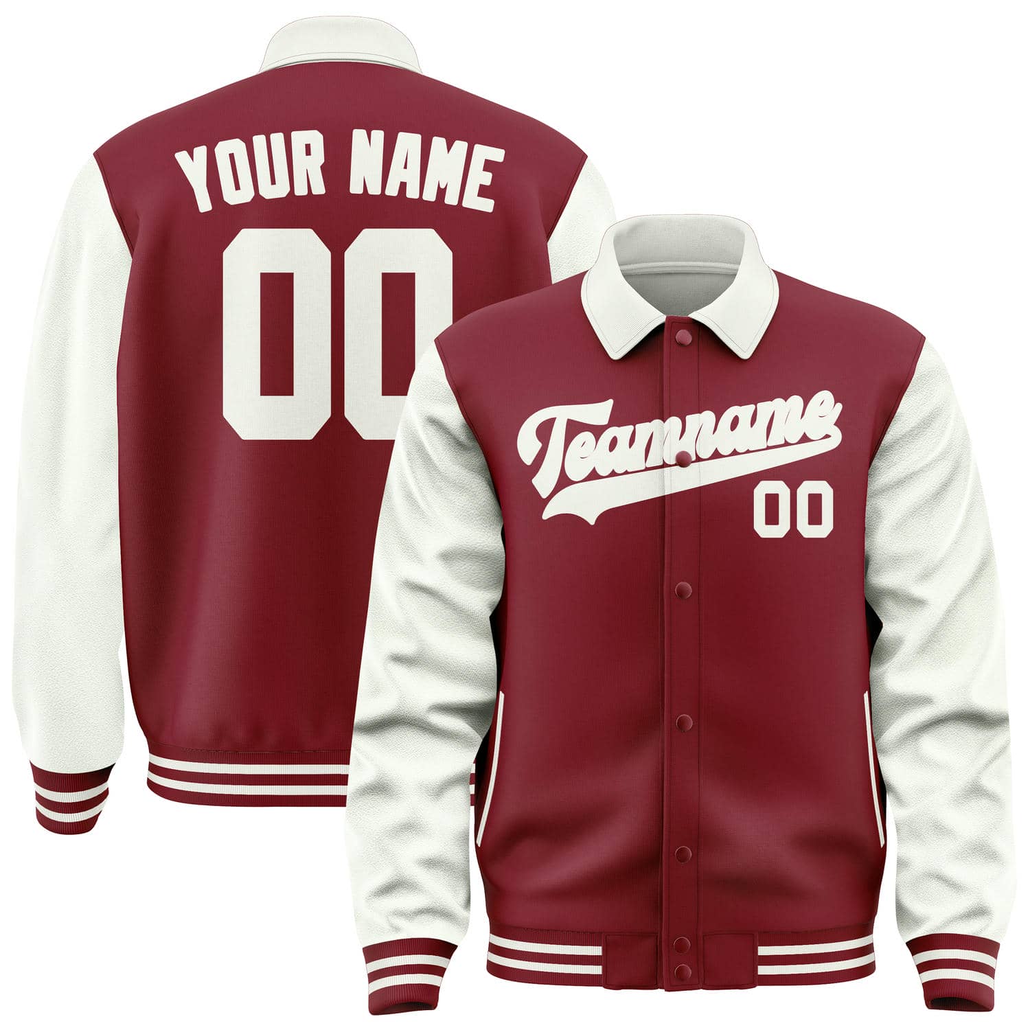 Maßgeschneidertes Karmesinrot Weiß Jacke JA151518151818181818