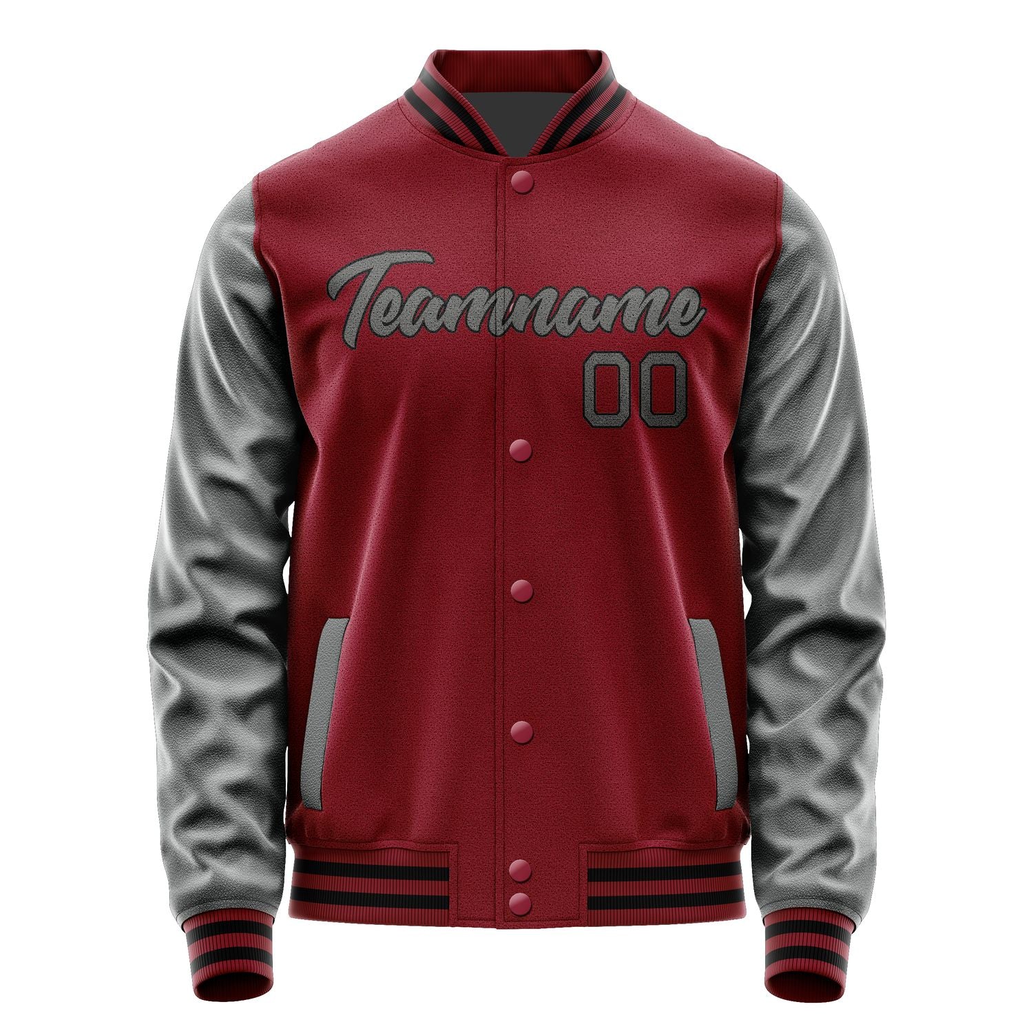 Maßgeschneidertes Karmesinrot Dunkelgrau Jacke Ja1515201517B21720