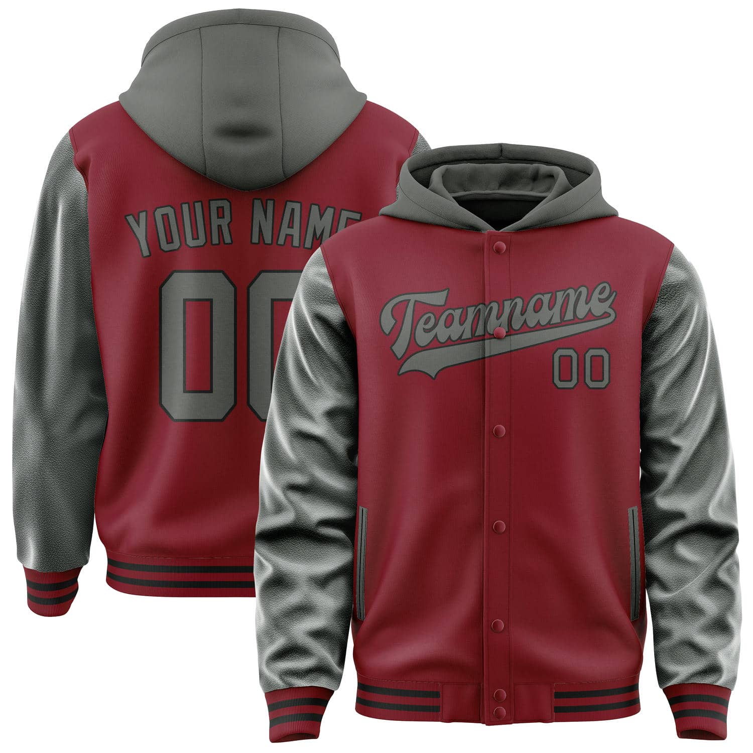 Maßgeschneidertes Karmesinrot Dunkelgrau Jacke JA151520151717202017