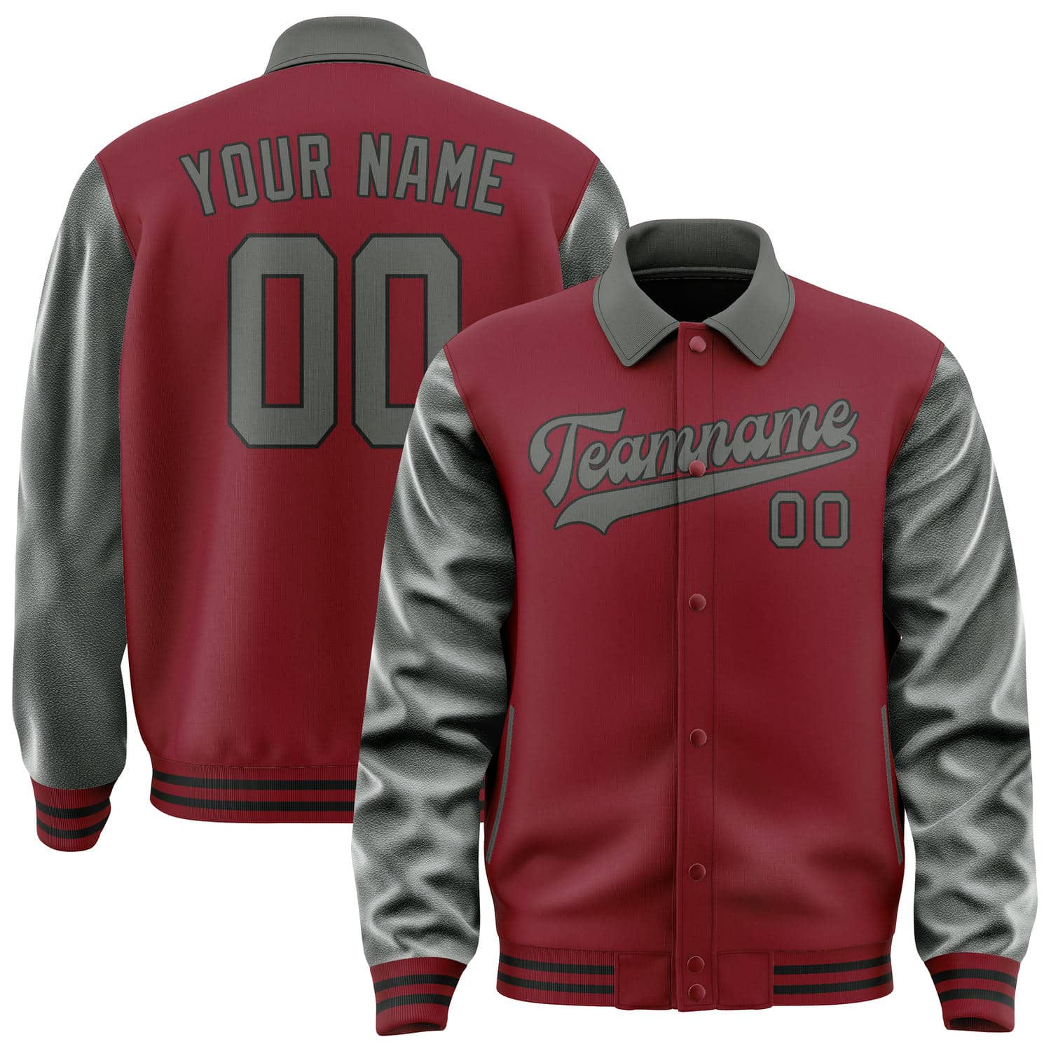 Maßgeschneidertes Karmesinrot Dunkelgrau Jacke JA151520151717202017