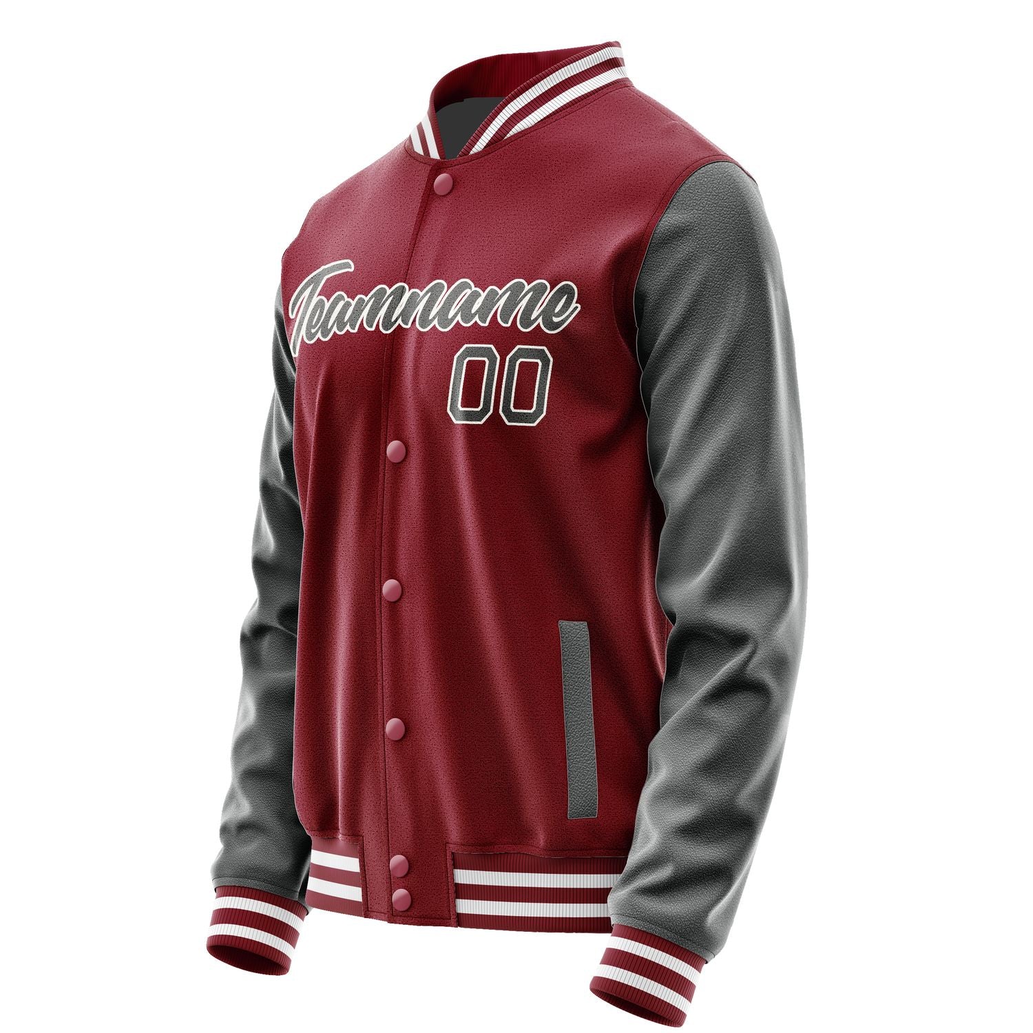 Maßgeschneidertes Karmesinrot Dunkelgrau Jacke Ja1515201518B21820