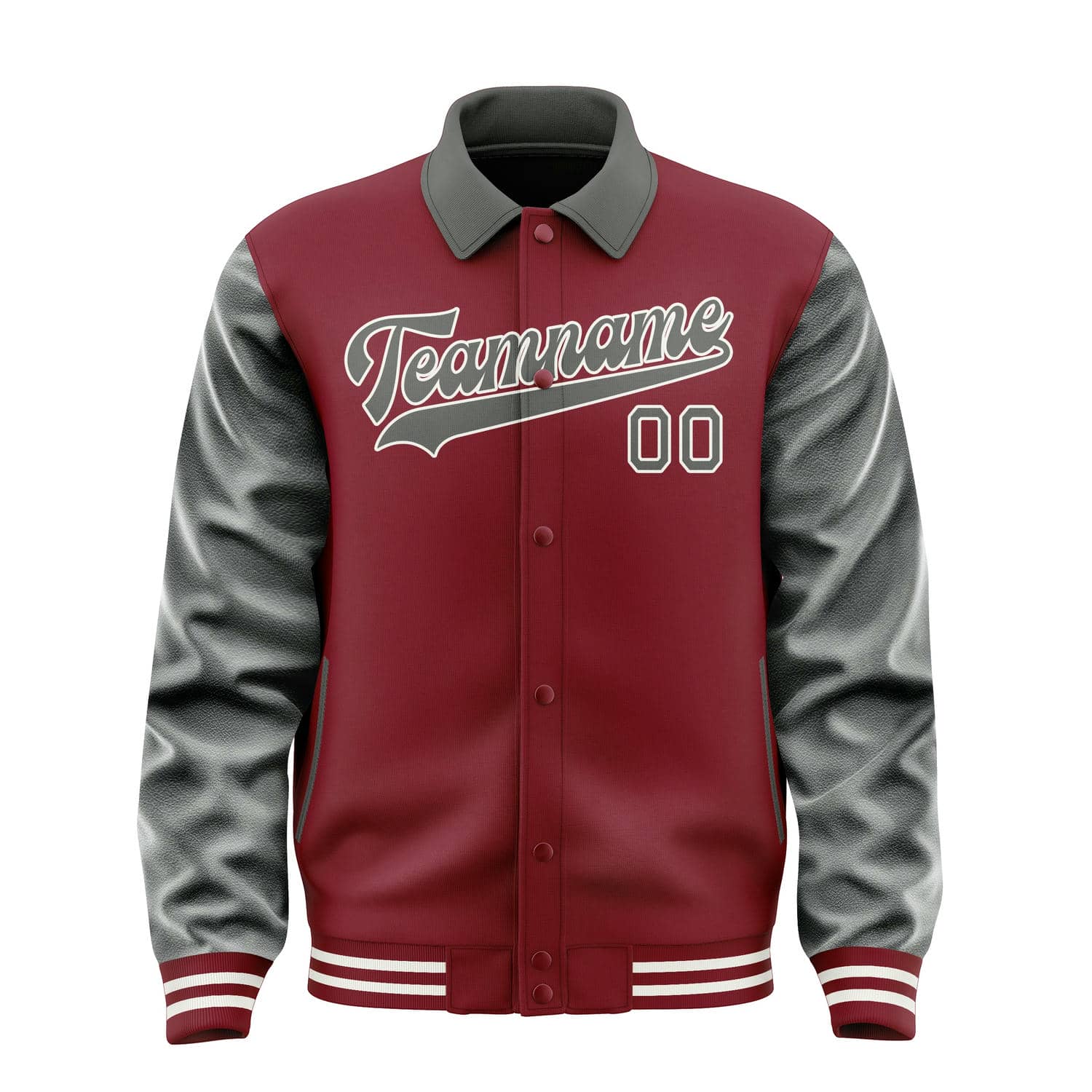 Maßgeschneidertes Karmesinrot Dunkelgrau Jacke