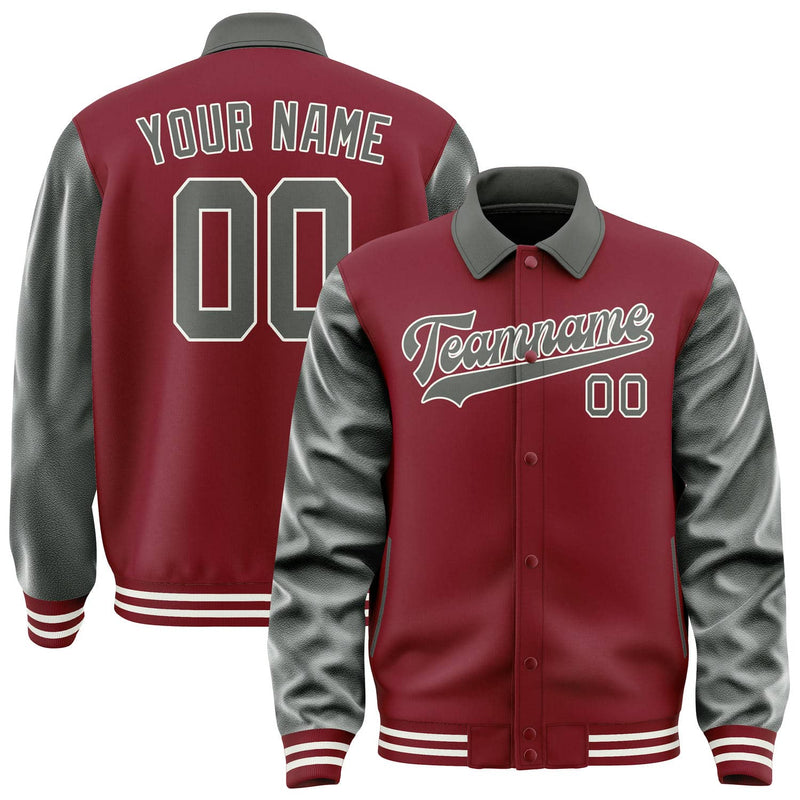 Maßgeschneidertes Karmesinrot Dunkelgrau Jacke JA151520151818202018