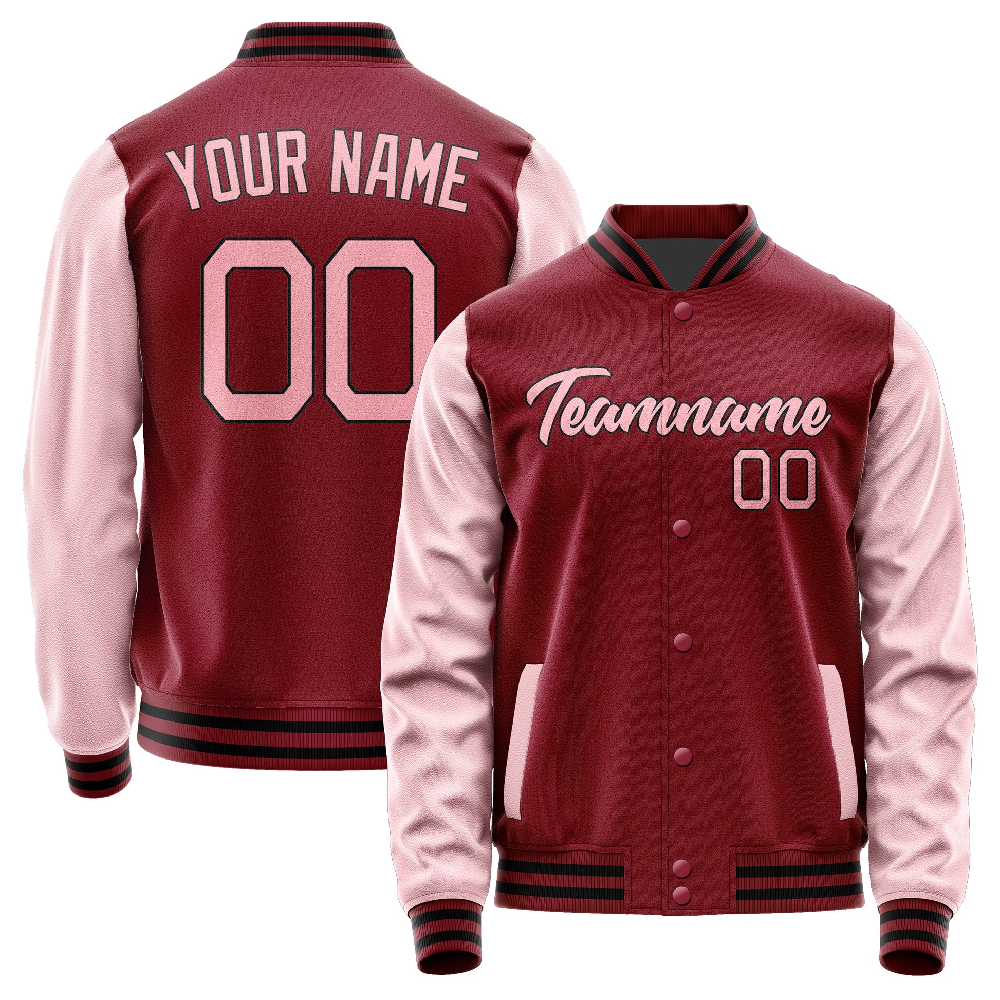 Maßgeschneidertes Karmesinrot Rosa Jacke Ja1515211517B21721