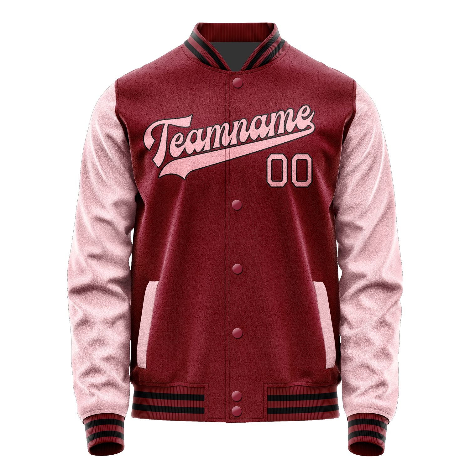 Maßgeschneidertes Karmesinrot Rosa Jacke JA1515211517B31721