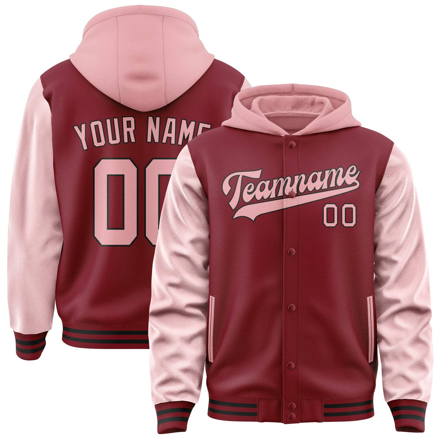 Maßgeschneidertes Karmesinrot Rosa Jacke JA151521151717212117