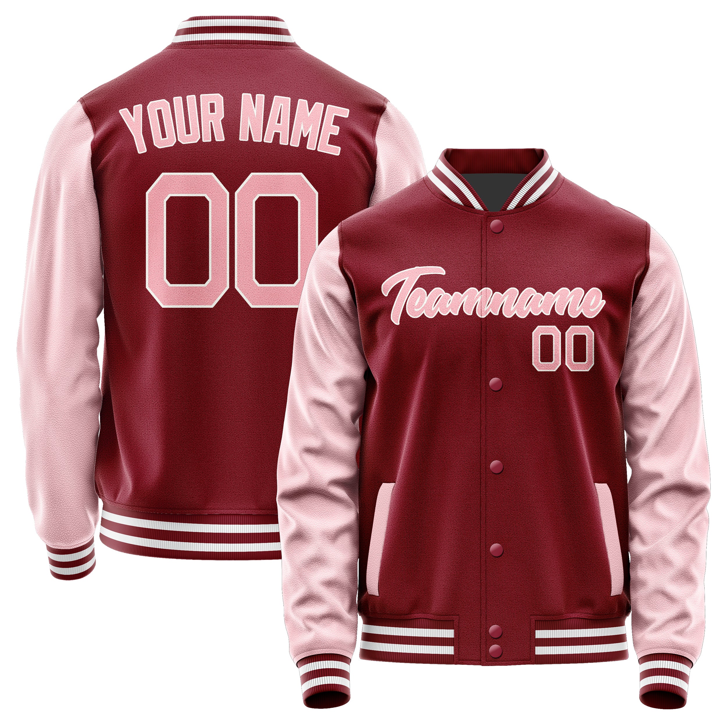 Maßgeschneidertes Karmesinrot Rosa Jacke Ja1515211518B21821