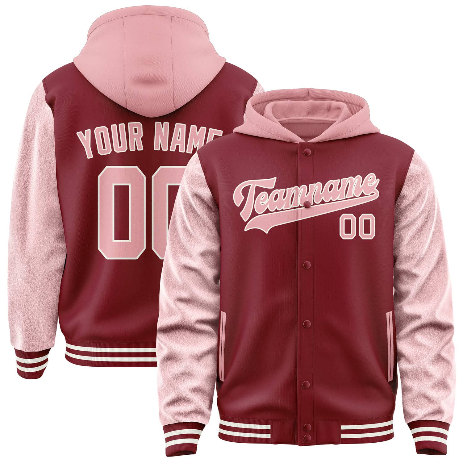 Maßgeschneidertes Karmesinrot Rosa Jacke JA151521151818212118