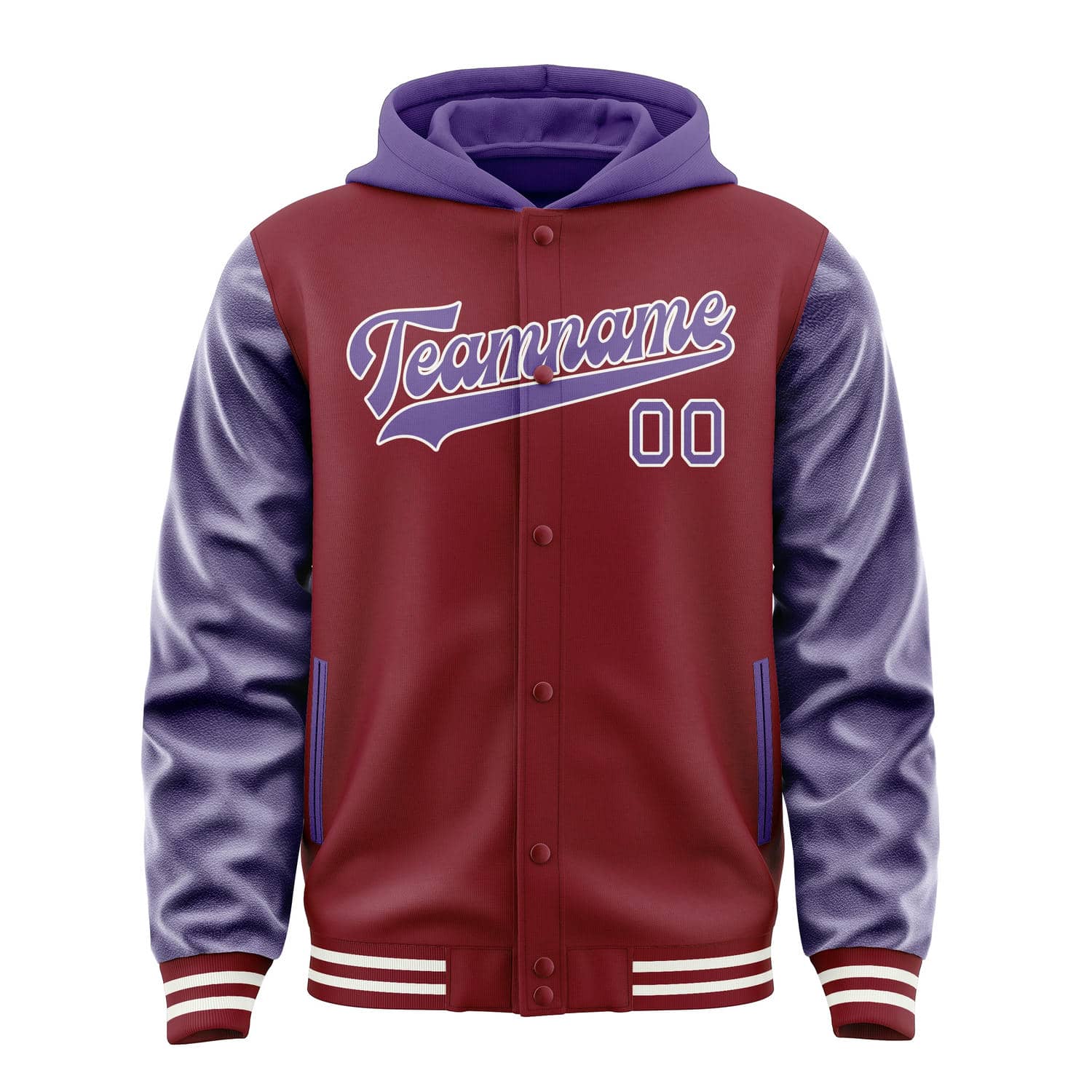 Maßgeschneidertes Karmesinrot Lavendel Jacke