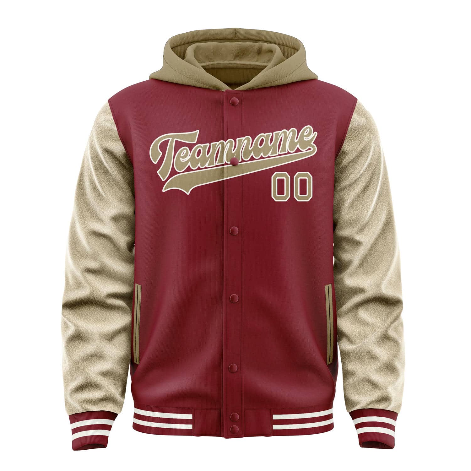 Maßgeschneidertes Karmesinrot Hellkhaki Jacke