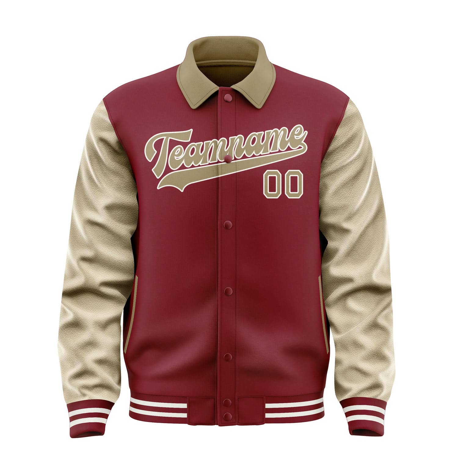 Maßgeschneidertes Karmesinrot Hellkhaki Jacke