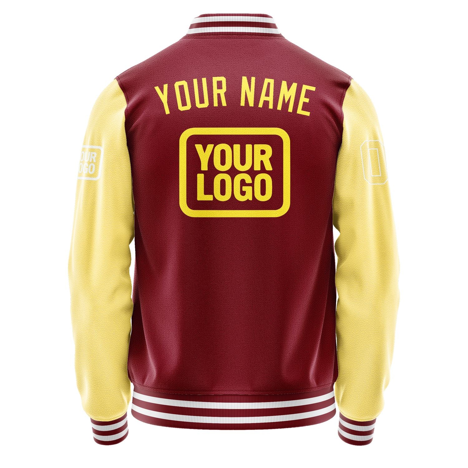 Maßgeschneidertes Karmesinrot Blassgelb Jacke JA151526151818262618