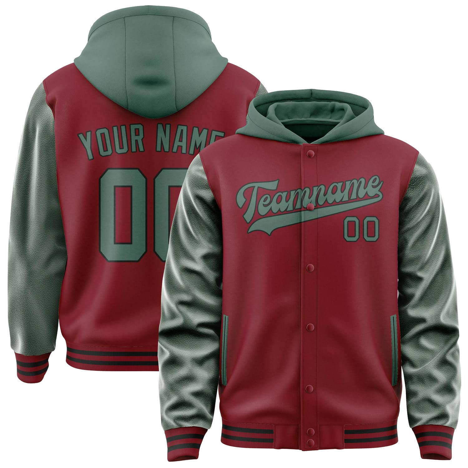 Maßgeschneidertes Karmesinrot Blaugrün Jacke JA151527151717272717
