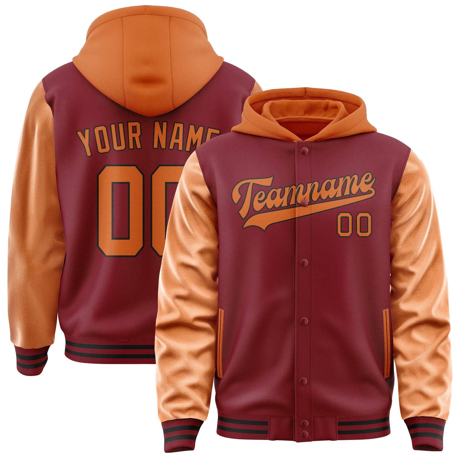 Maßgeschneidertes Karmesinrot Orange Jacke JA151528151717282817