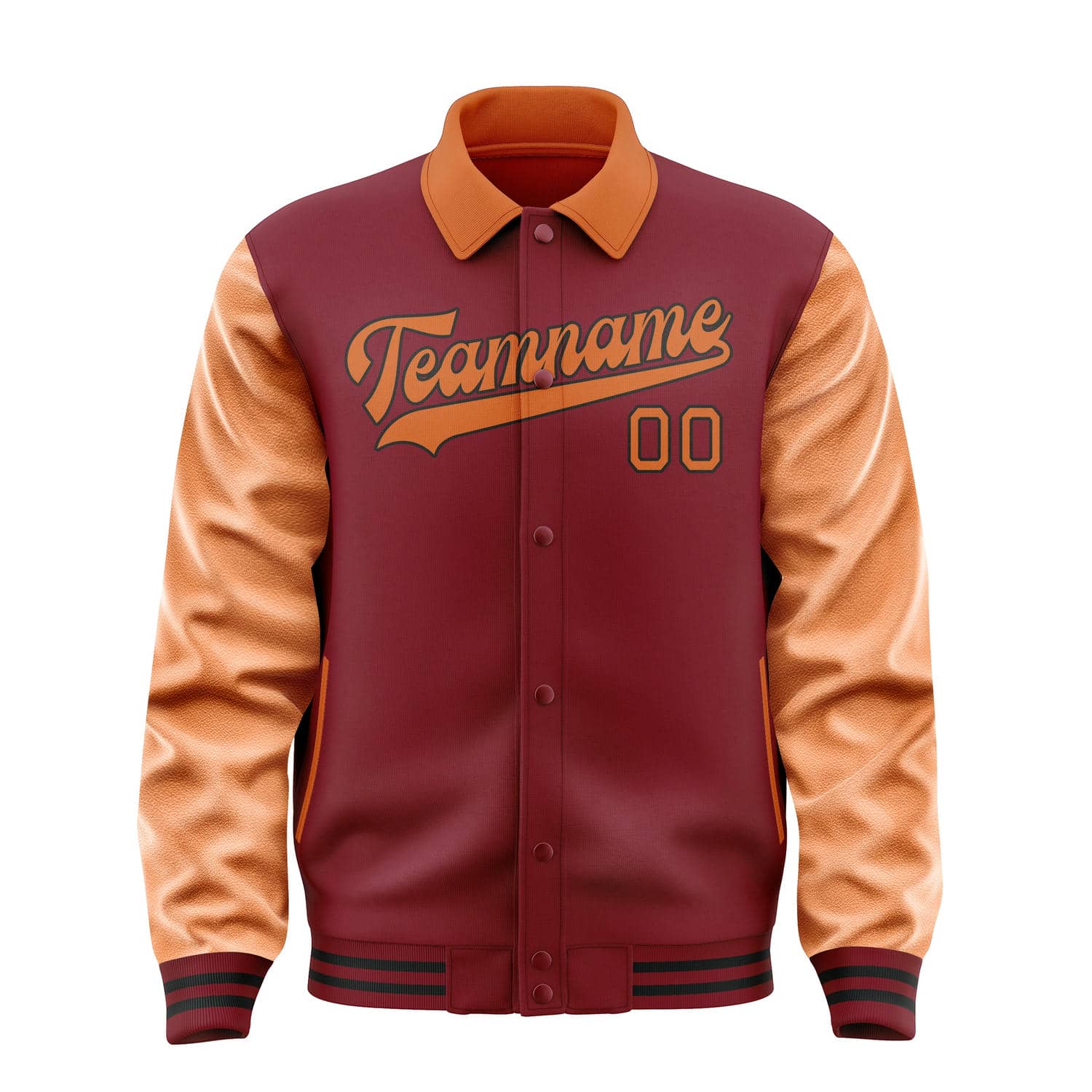 Maßgeschneidertes Karmesinrot Orange Jacke