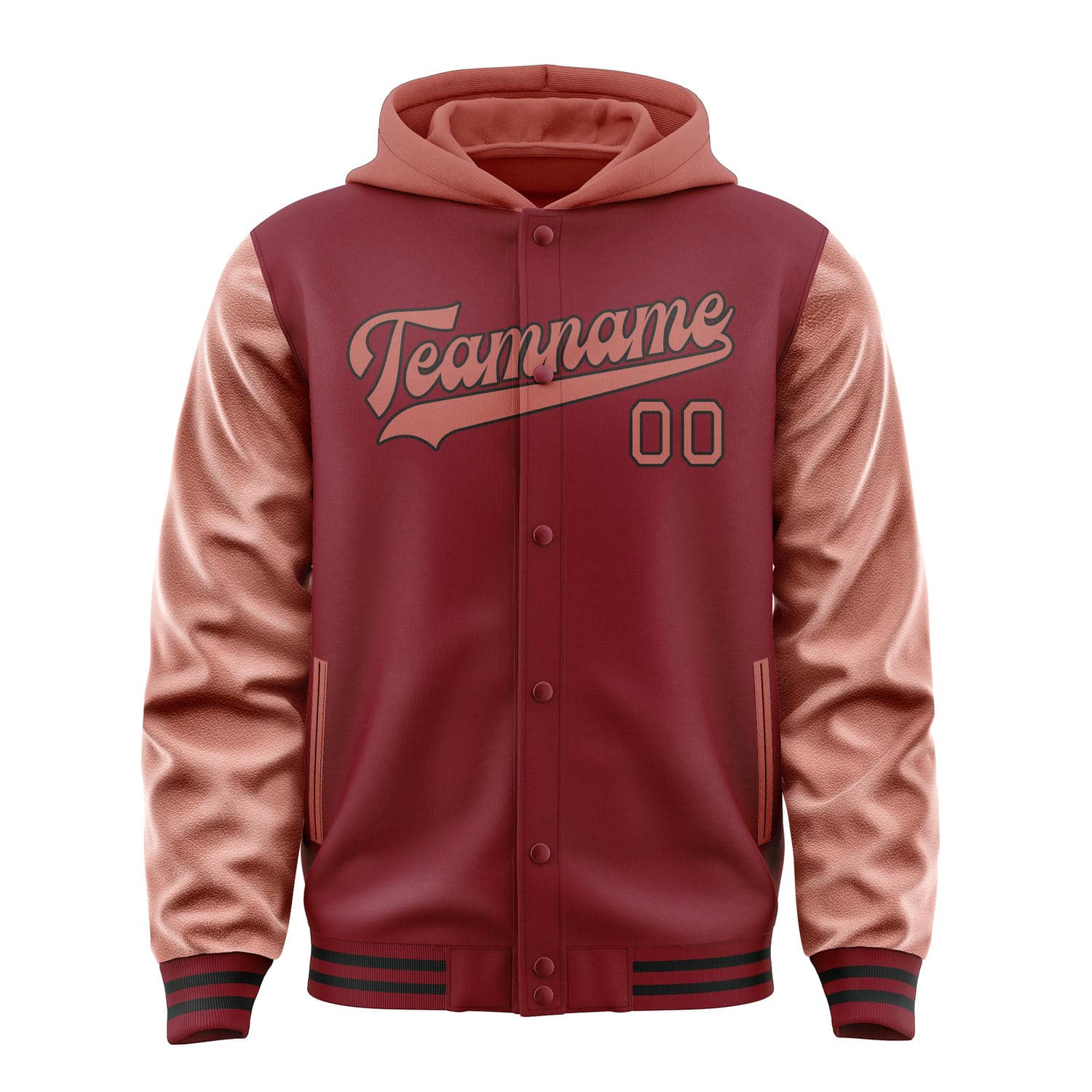 Maßgeschneidertes Karmesinrot Kupferrose Jacke