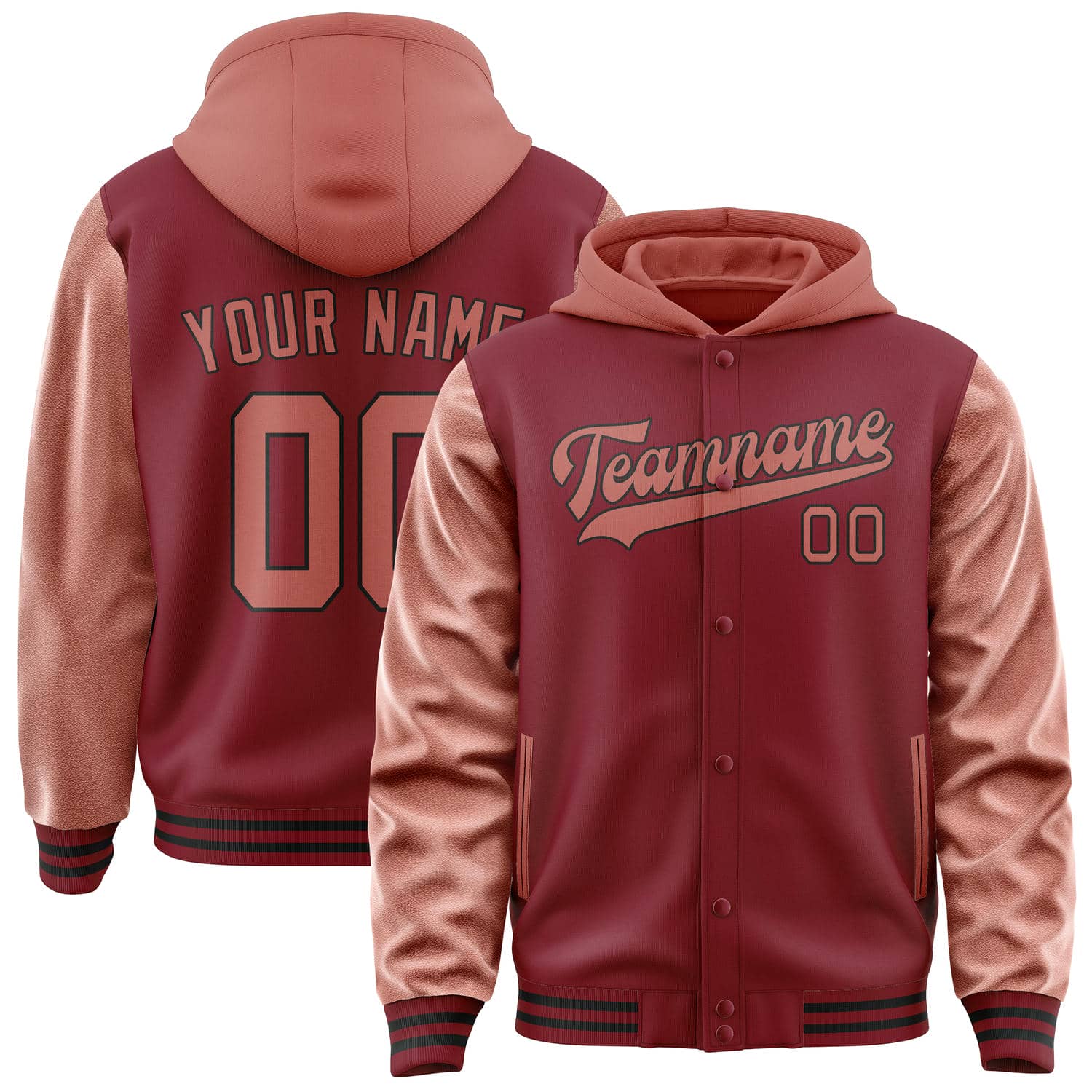 Maßgeschneidertes Karmesinrot Kupferrose Jacke JA151529151717292917