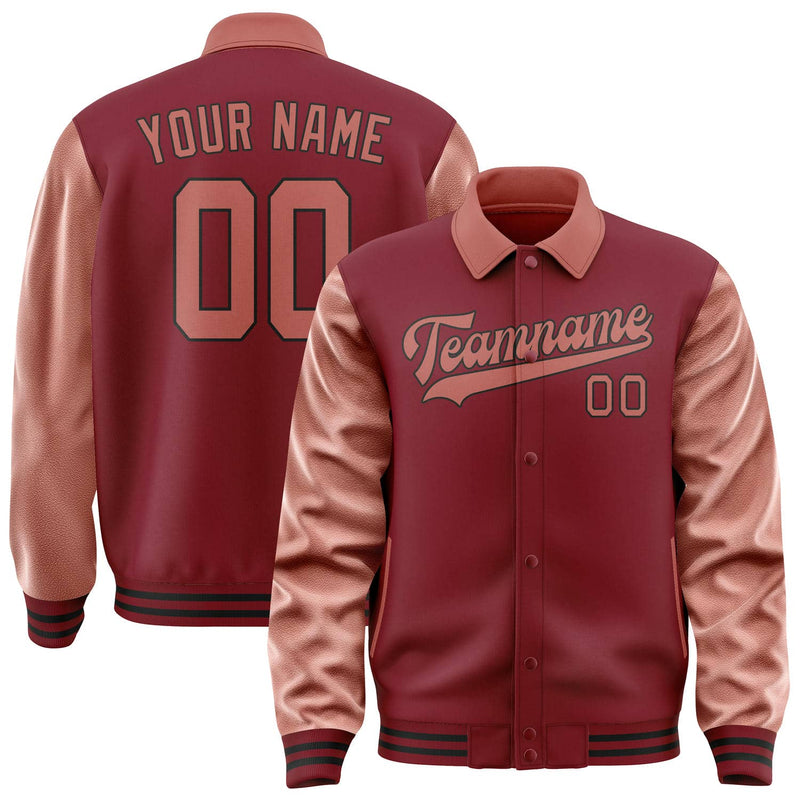 Maßgeschneidertes Karmesinrot Kupferrose Jacke JA151529151717292917