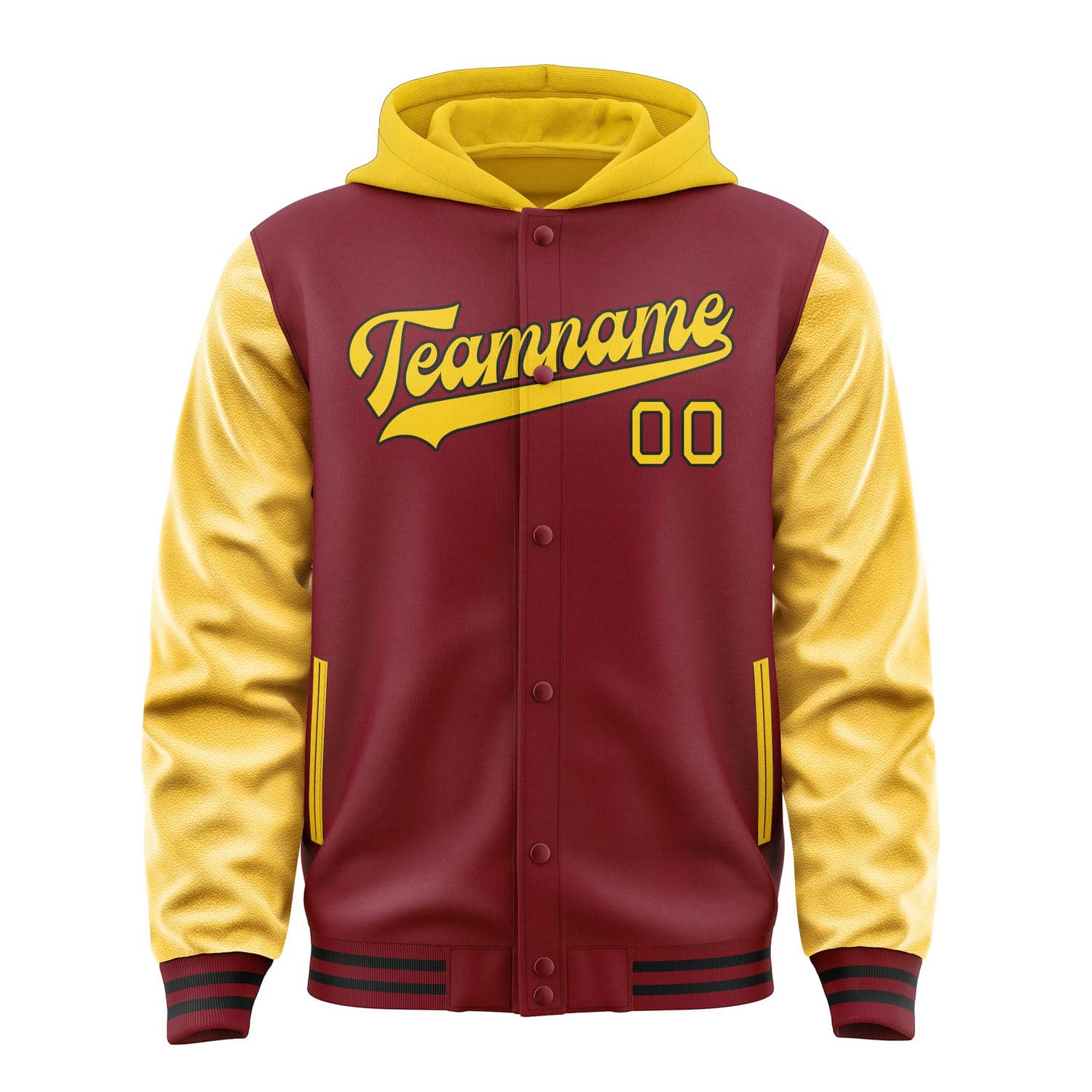 Maßgeschneidertes Karmesinrot Gold Jacke