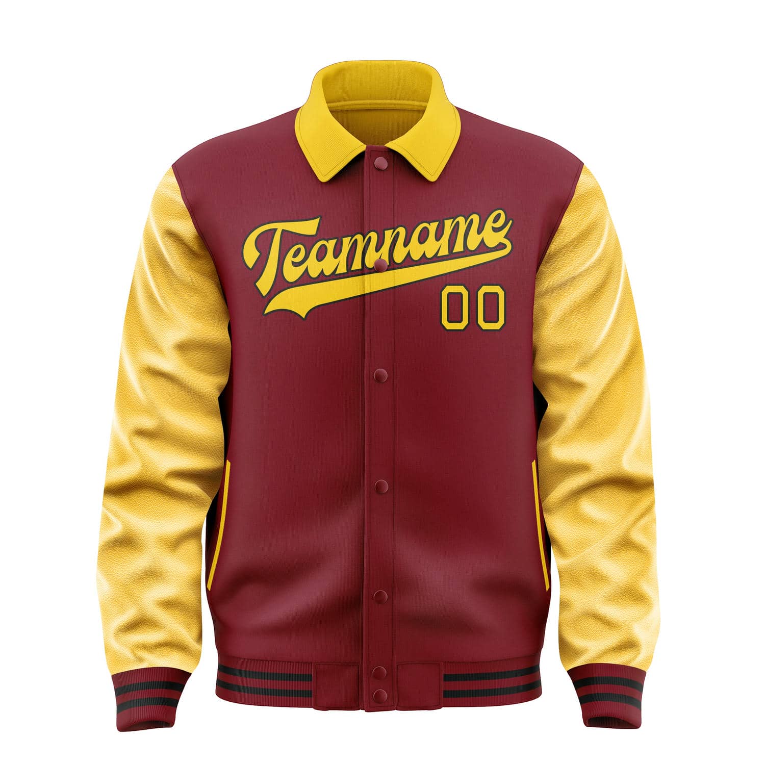 Maßgeschneidertes Karmesinrot Gold Jacke