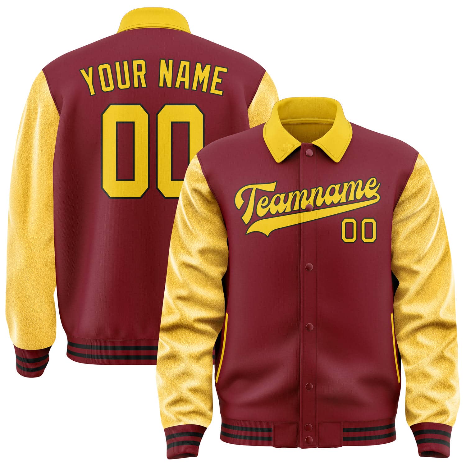 Maßgeschneidertes Karmesinrot Gold Jacke JA151530151717303017