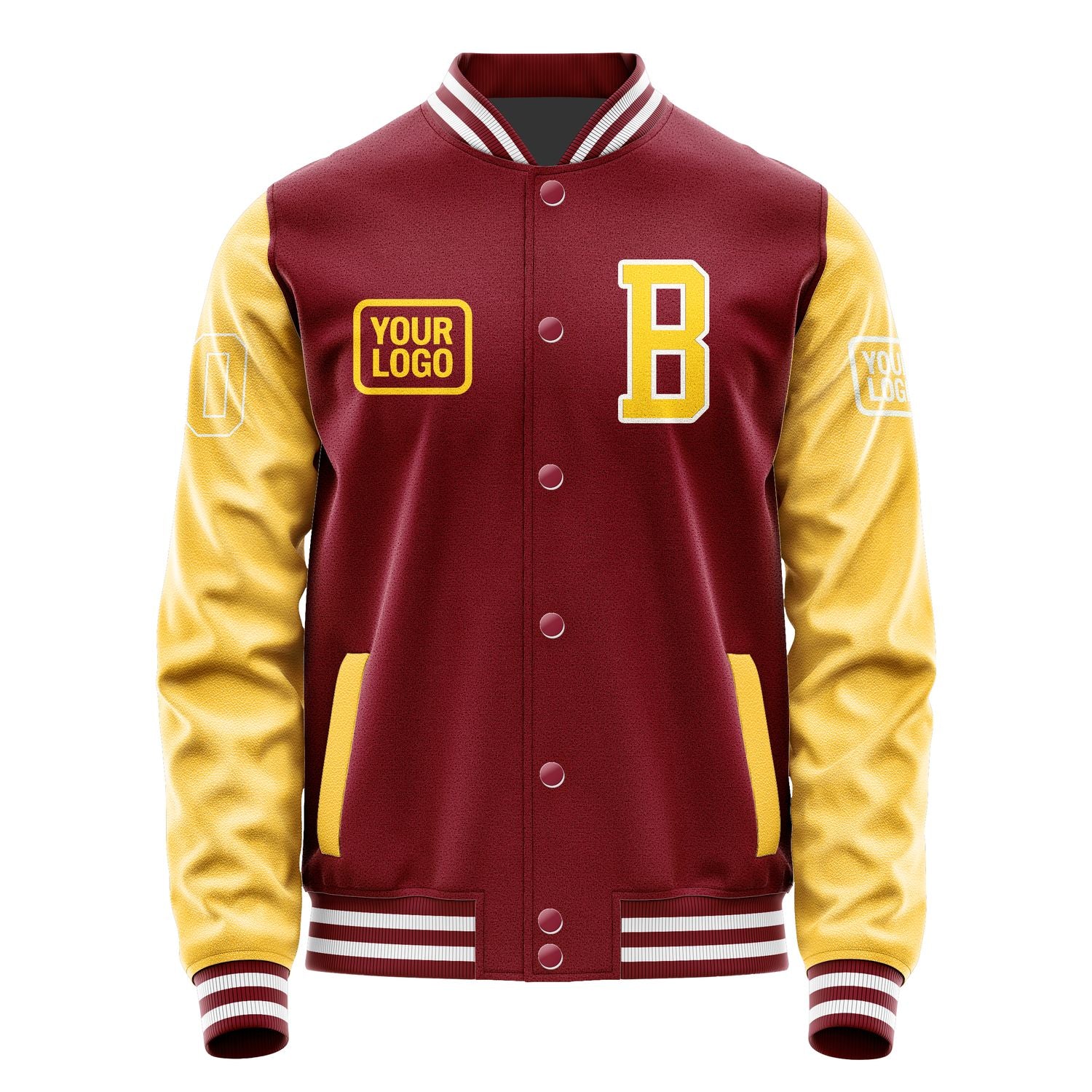 Maßgeschneidertes Karmesinrot Gold Jacke JA151530151818303018