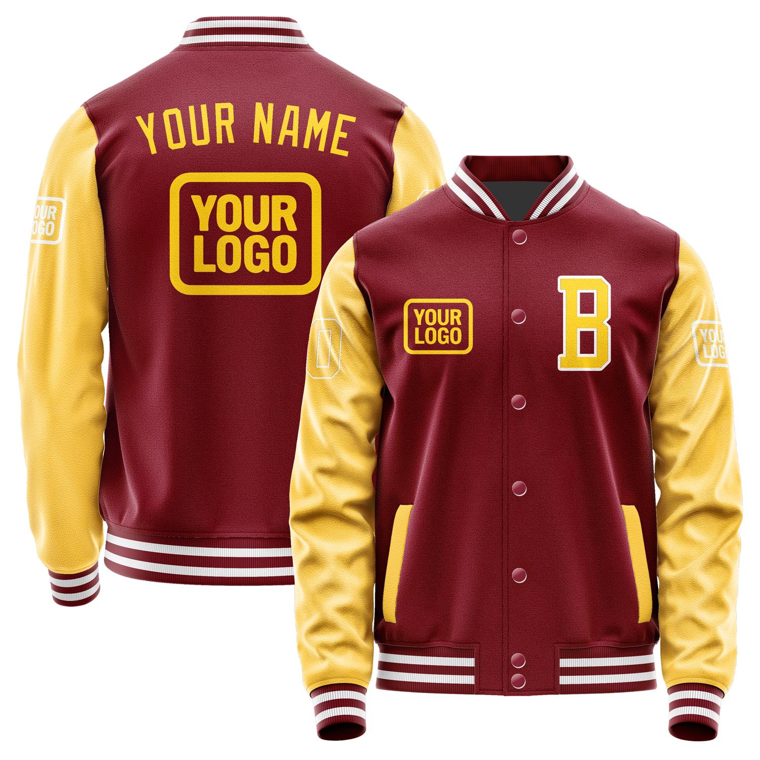 Maßgeschneidertes Karmesinrot Gold Jacke JA151530151818303018