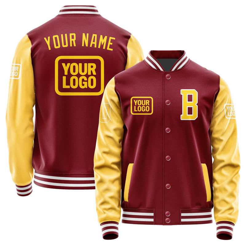 Maßgeschneidertes Karmesinrot Gold Jacke JA151530151818303018