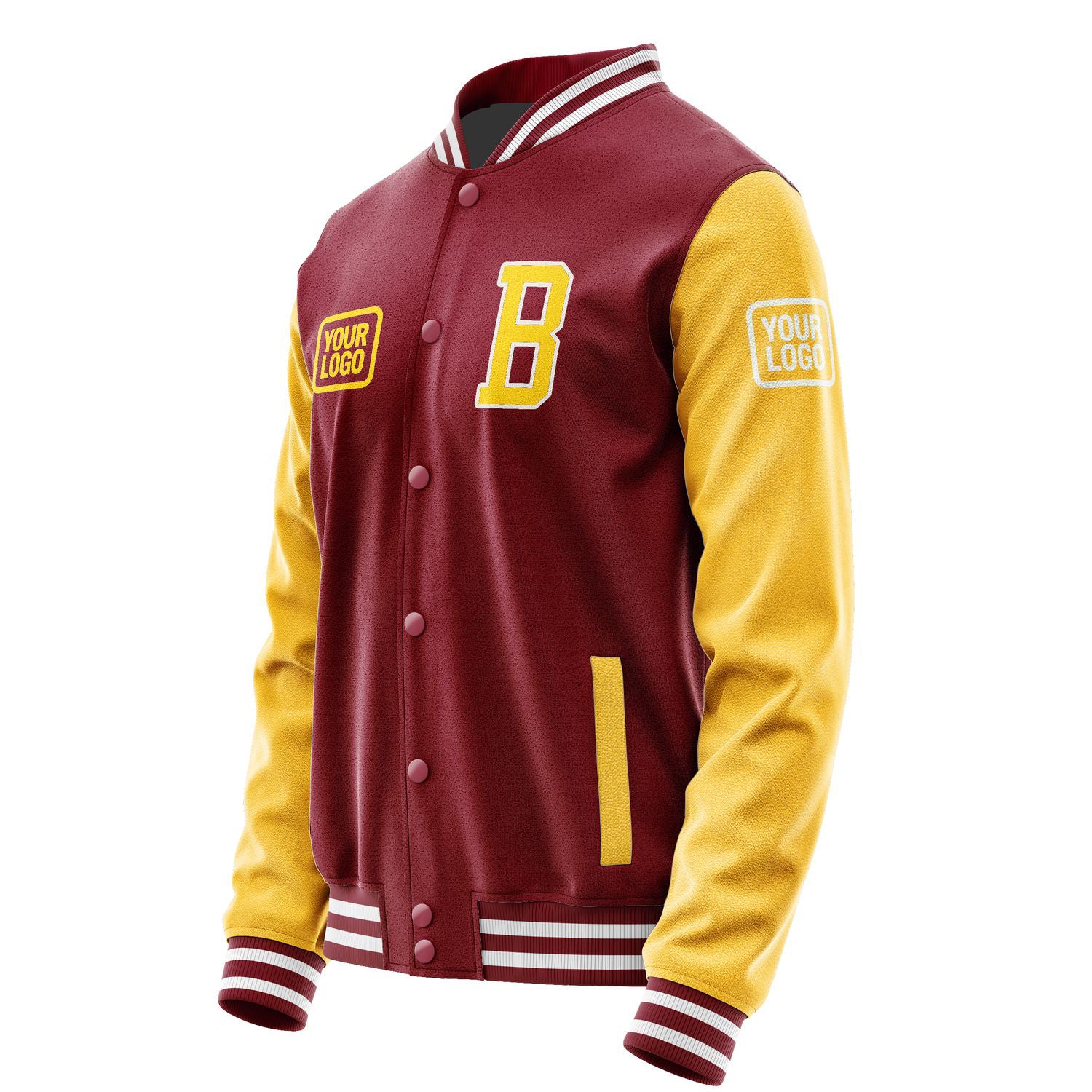 Maßgeschneidertes Karmesinrot Gold Jacke JA151530151818303018