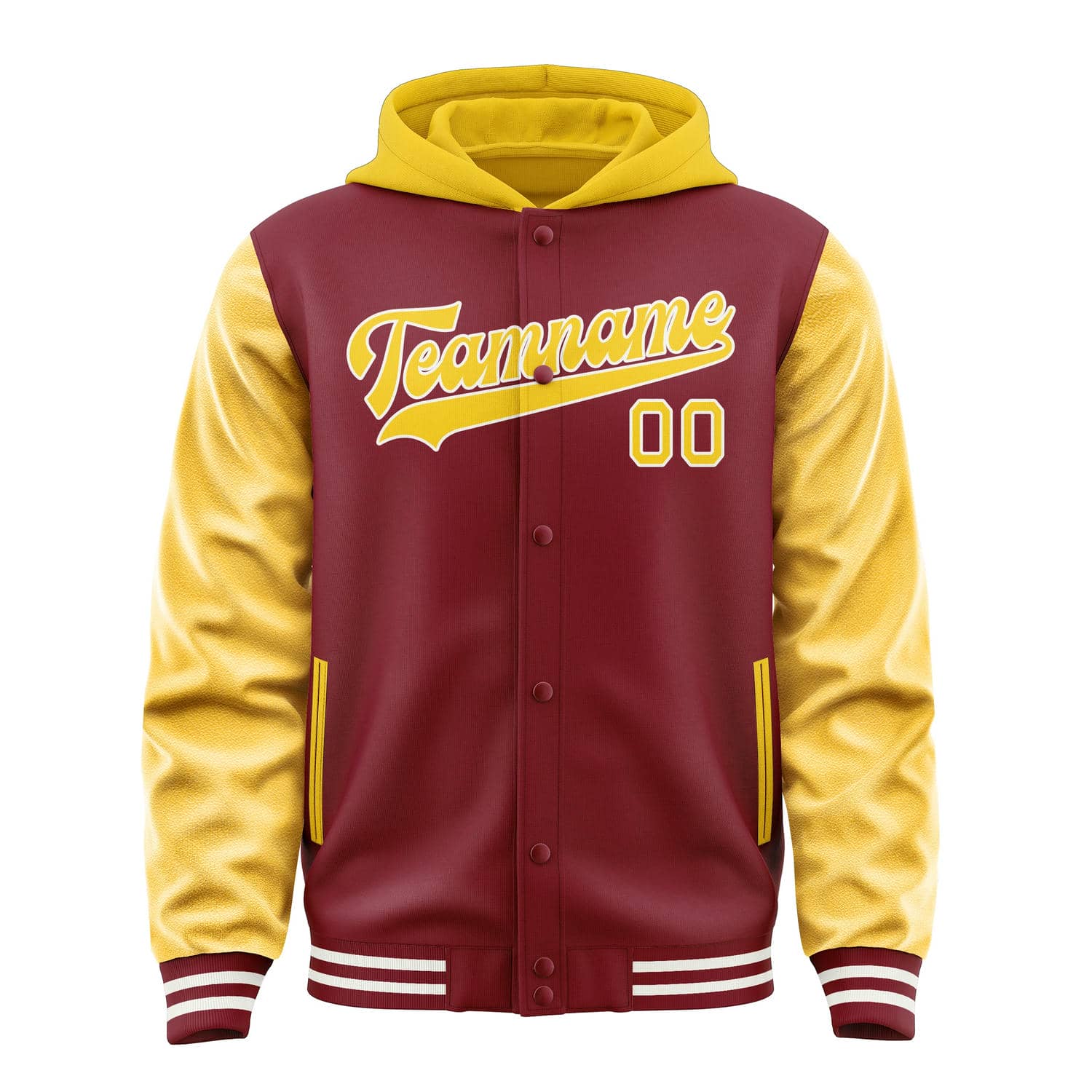 Maßgeschneidertes Karmesinrot Gold Jacke