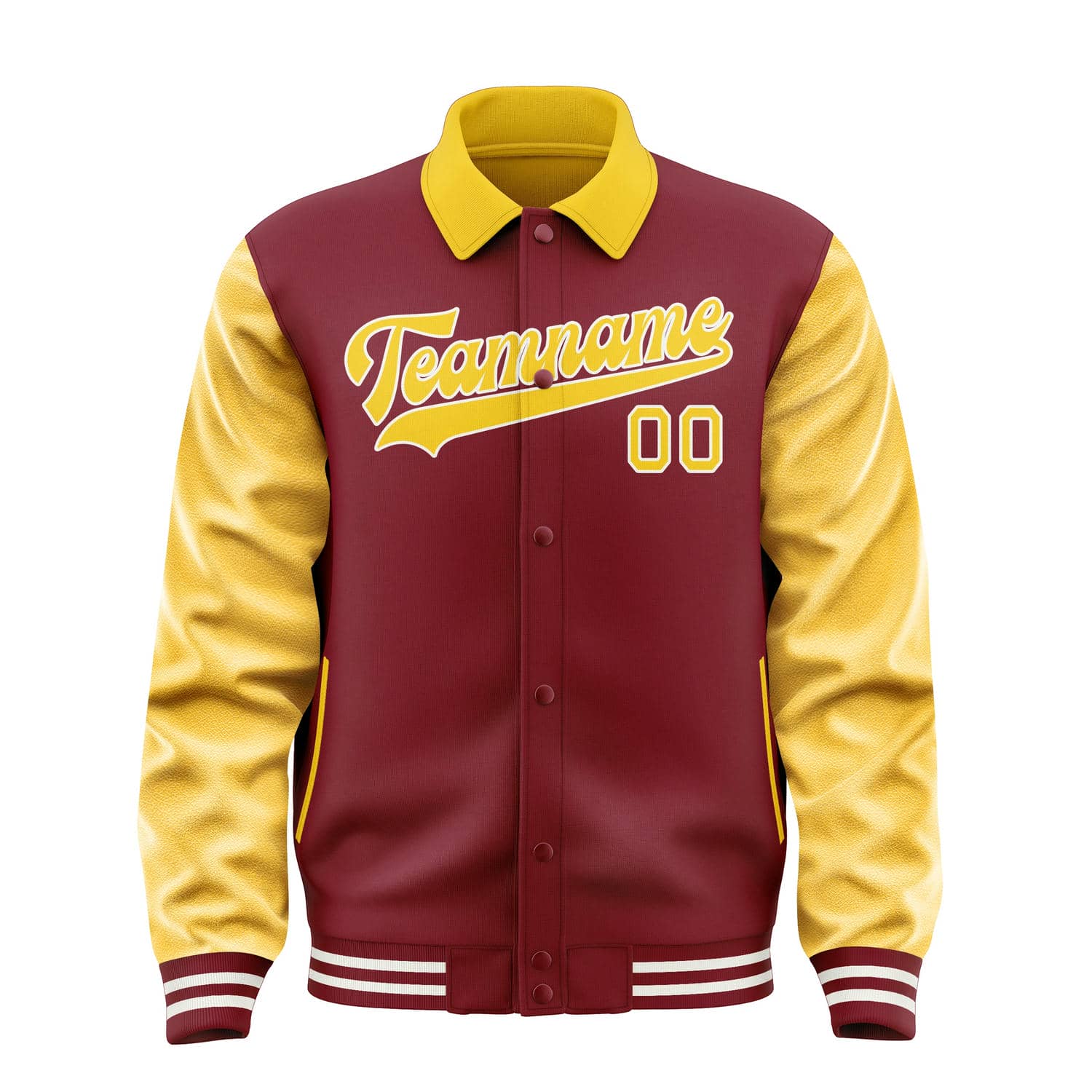 Maßgeschneidertes Karmesinrot Gold Jacke