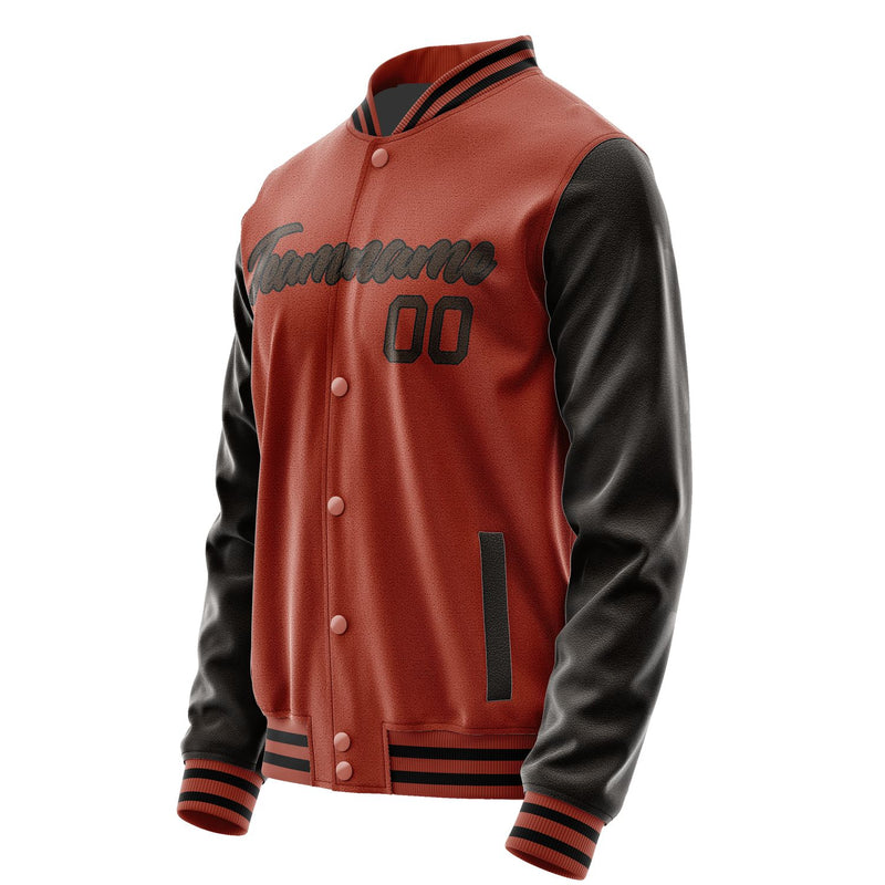Maßgeschneidertes Korallenrot Braun Jacke JA1616011617B21701