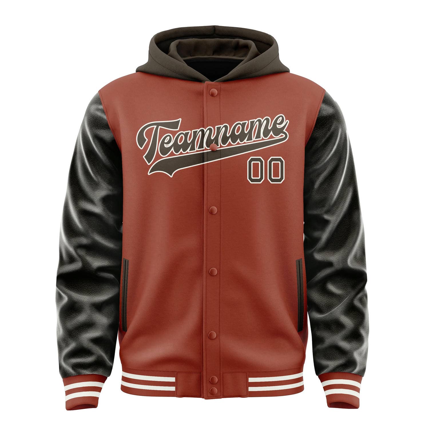 Maßgeschneidertes Korallenrot Braun Jacke