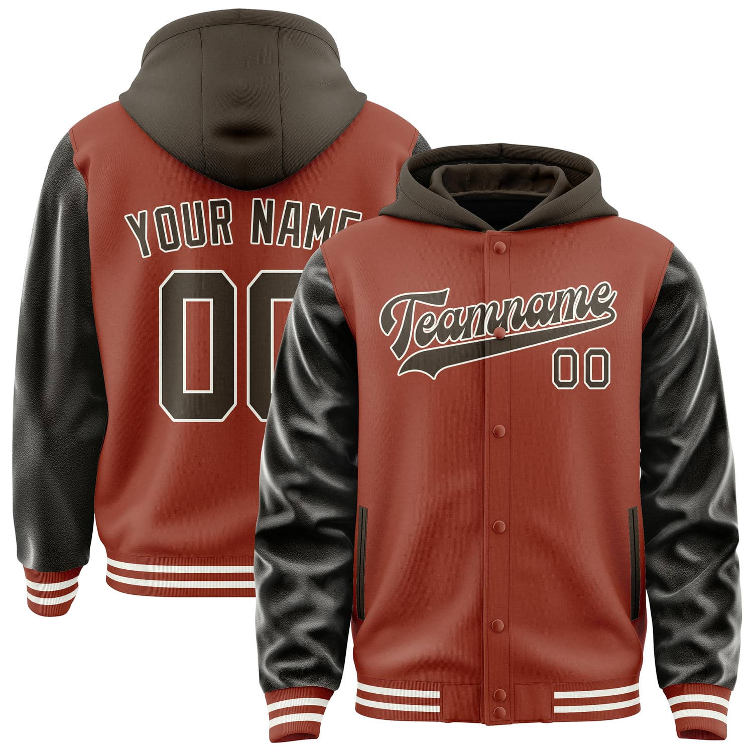 Maßgeschneidertes Korallenrot Braun Jacke JA161601161818010118