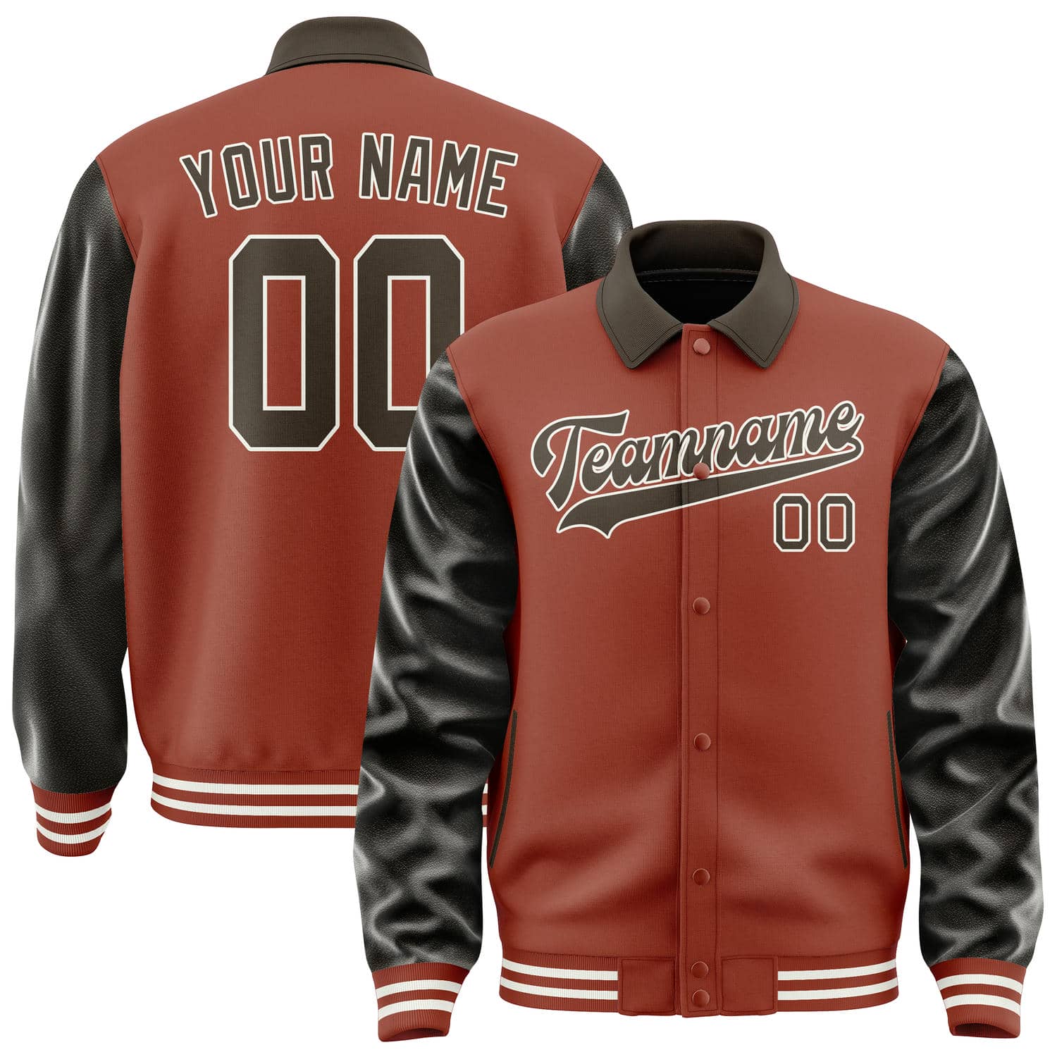 Maßgeschneidertes Korallenrot Braun Jacke JA161601161818010118