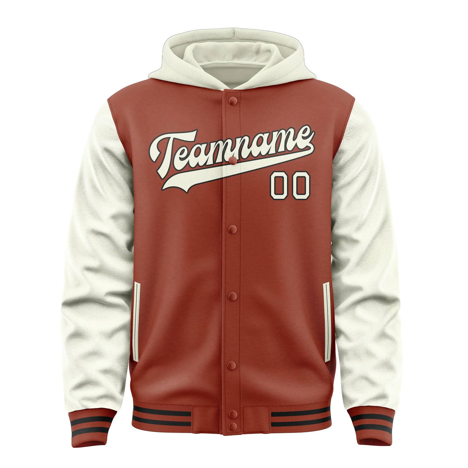 Maßgeschneidertes Korallenrot Beige Jacke