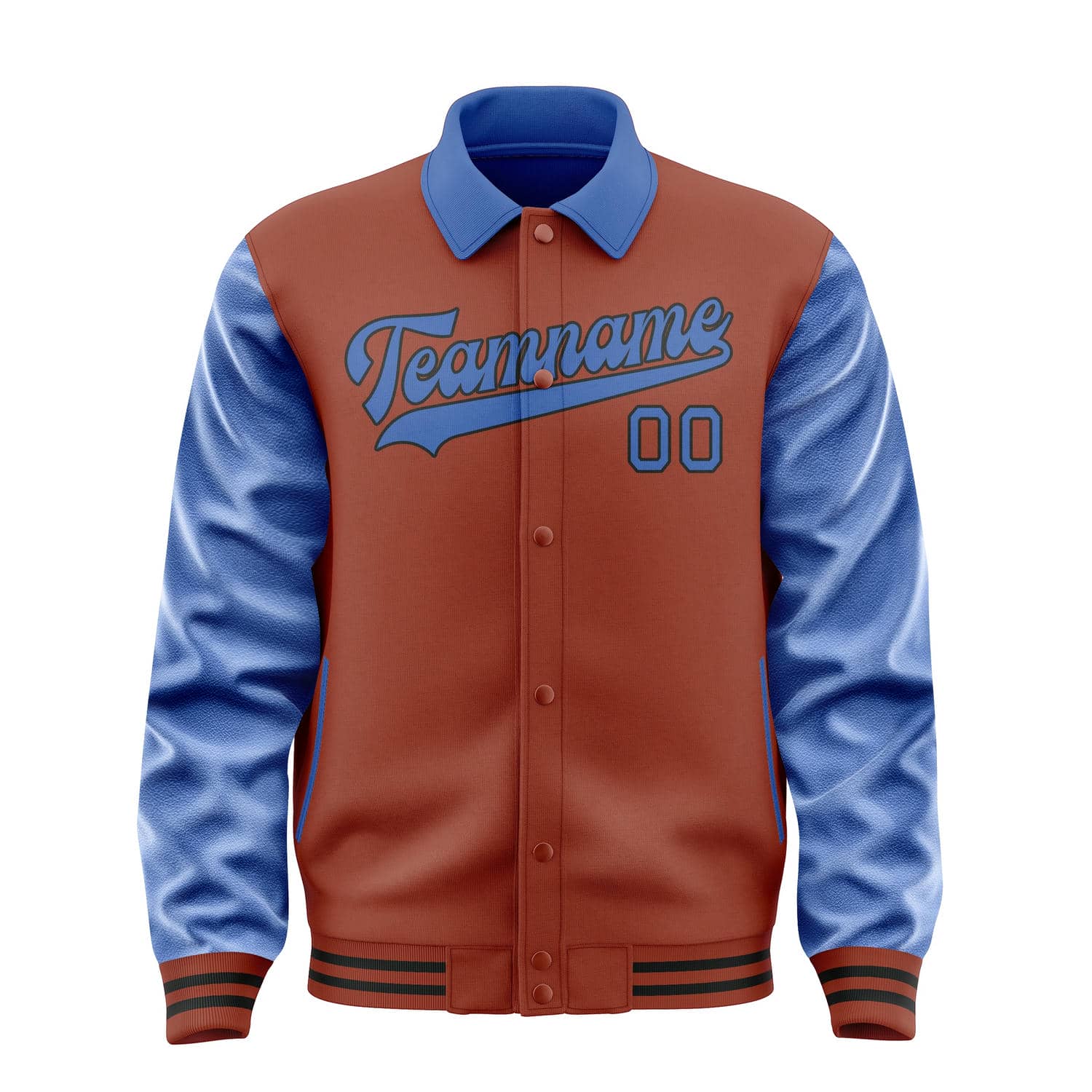 Maßgeschneidertes Korallenrot Himmelblau Jacke