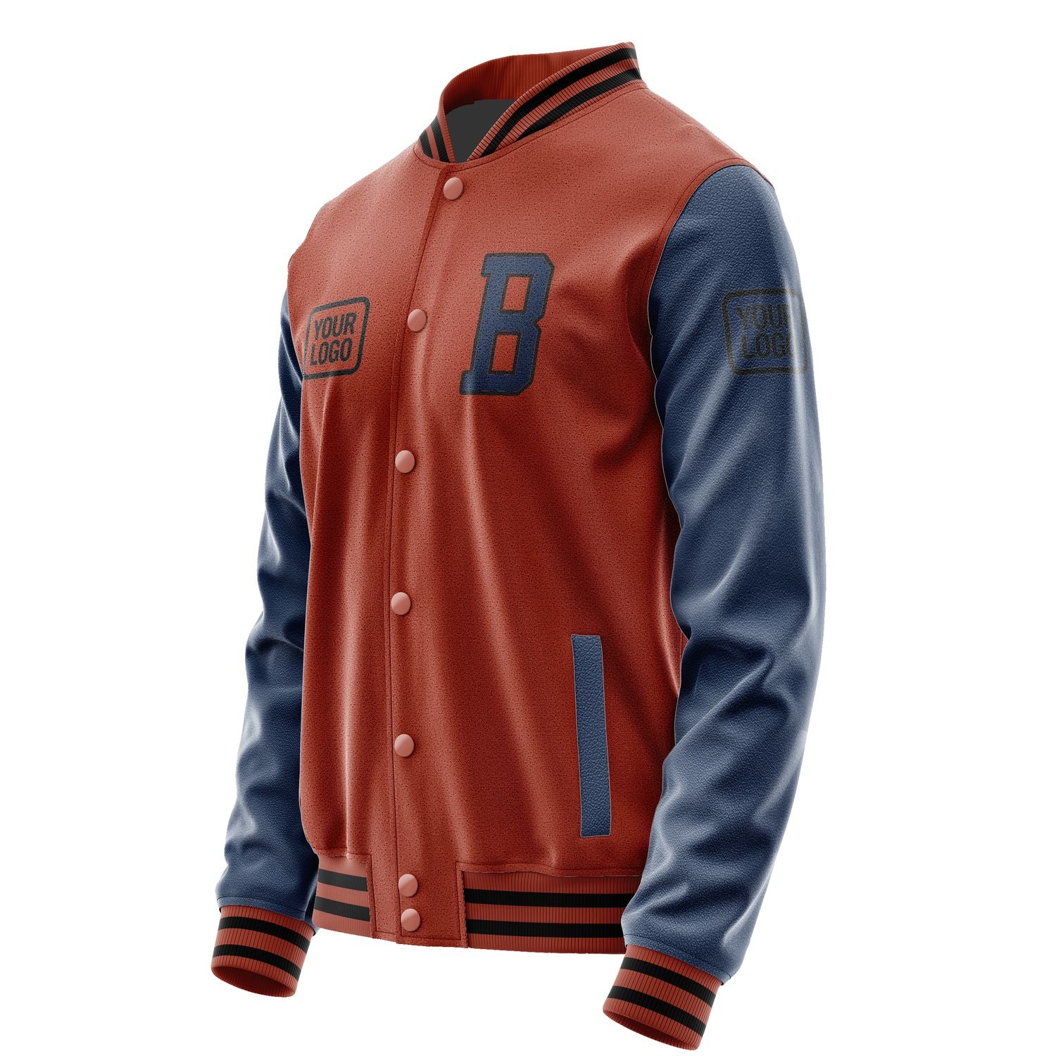 Maßgeschneidertes Korallenrot Marineblau Jacke JA161610161717101017