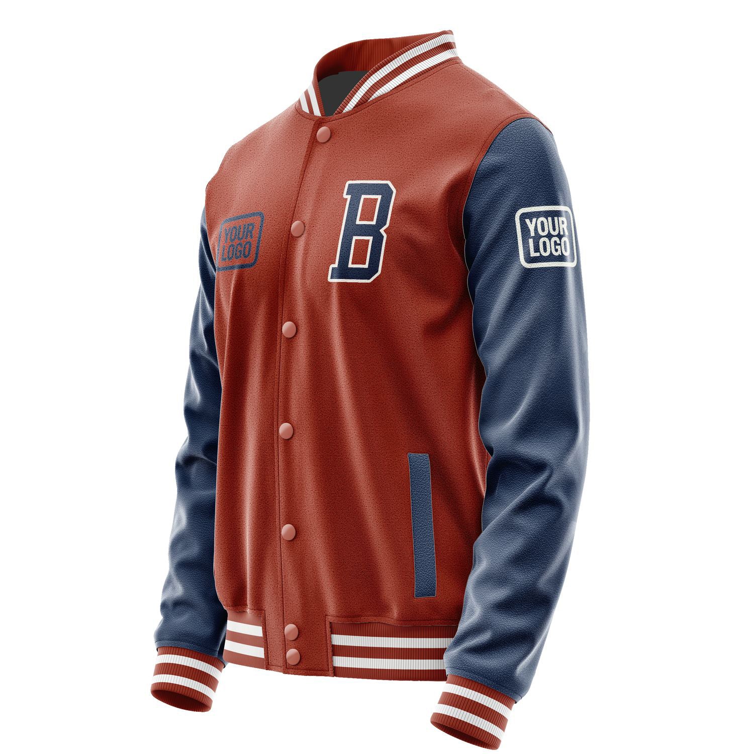 Maßgeschneidertes Korallenrot Marineblau Jacke JA161610161818101018