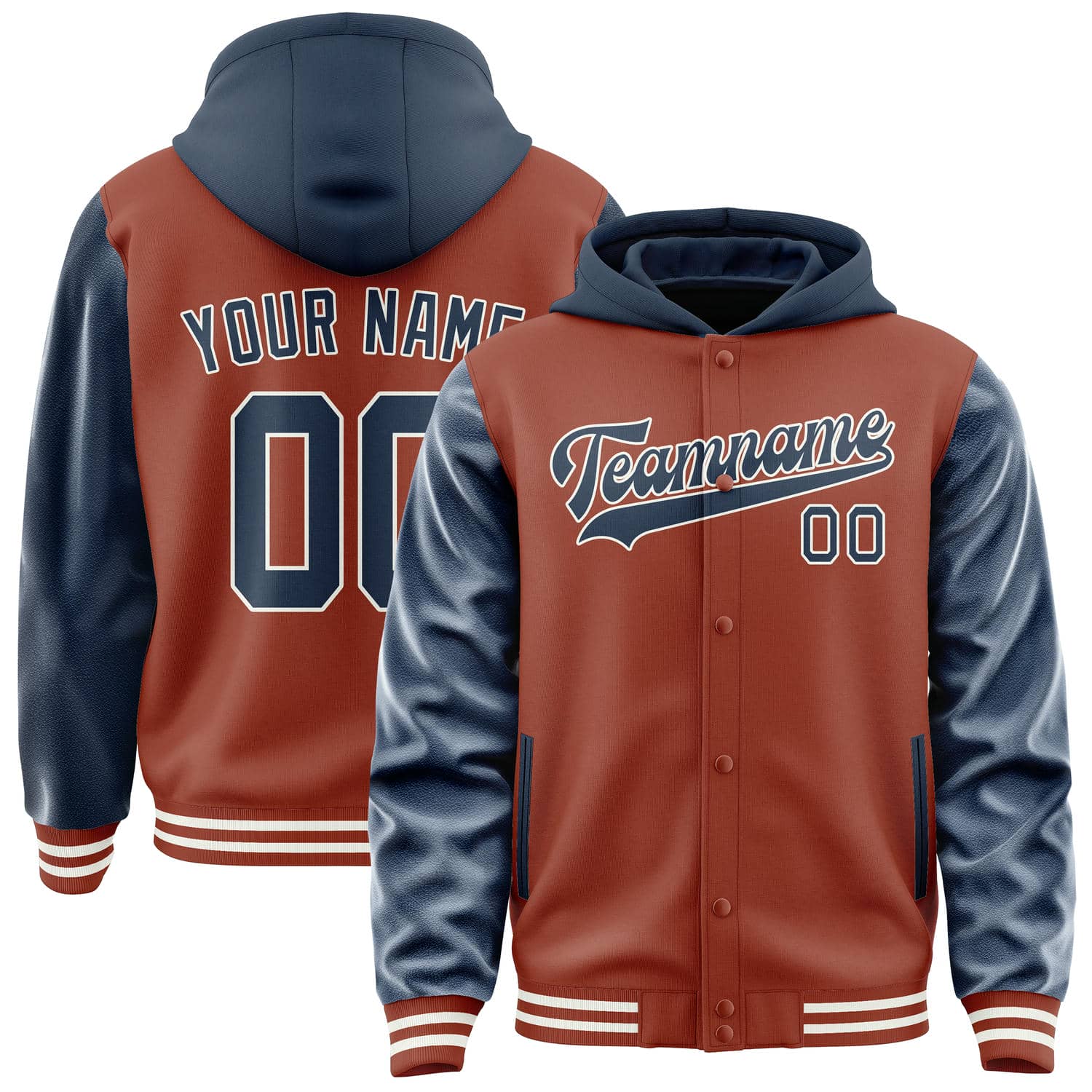 Maßgeschneidertes Korallenrot Marineblau Jacke JA161610161818101018