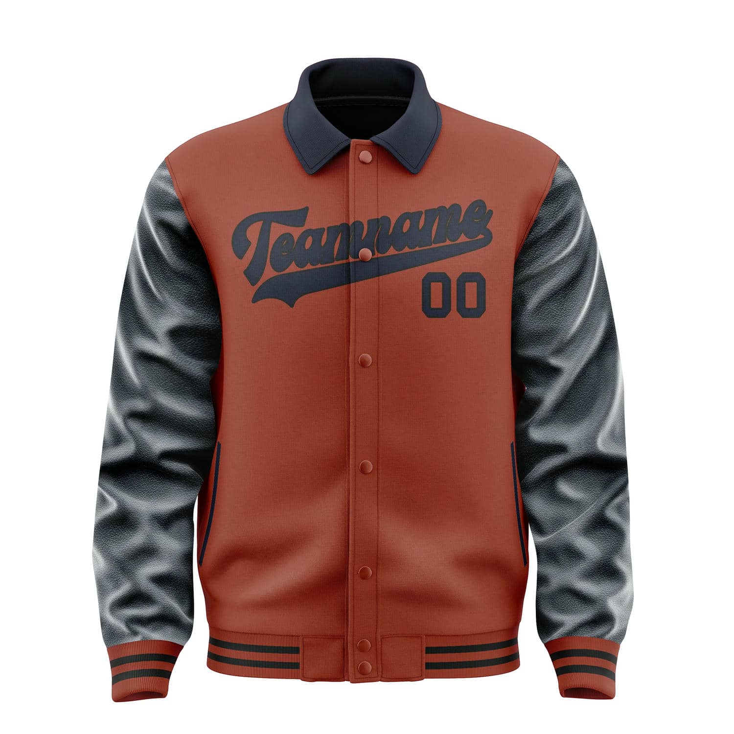 Maßgeschneidertes Korallenrot Stahlblau Jacke