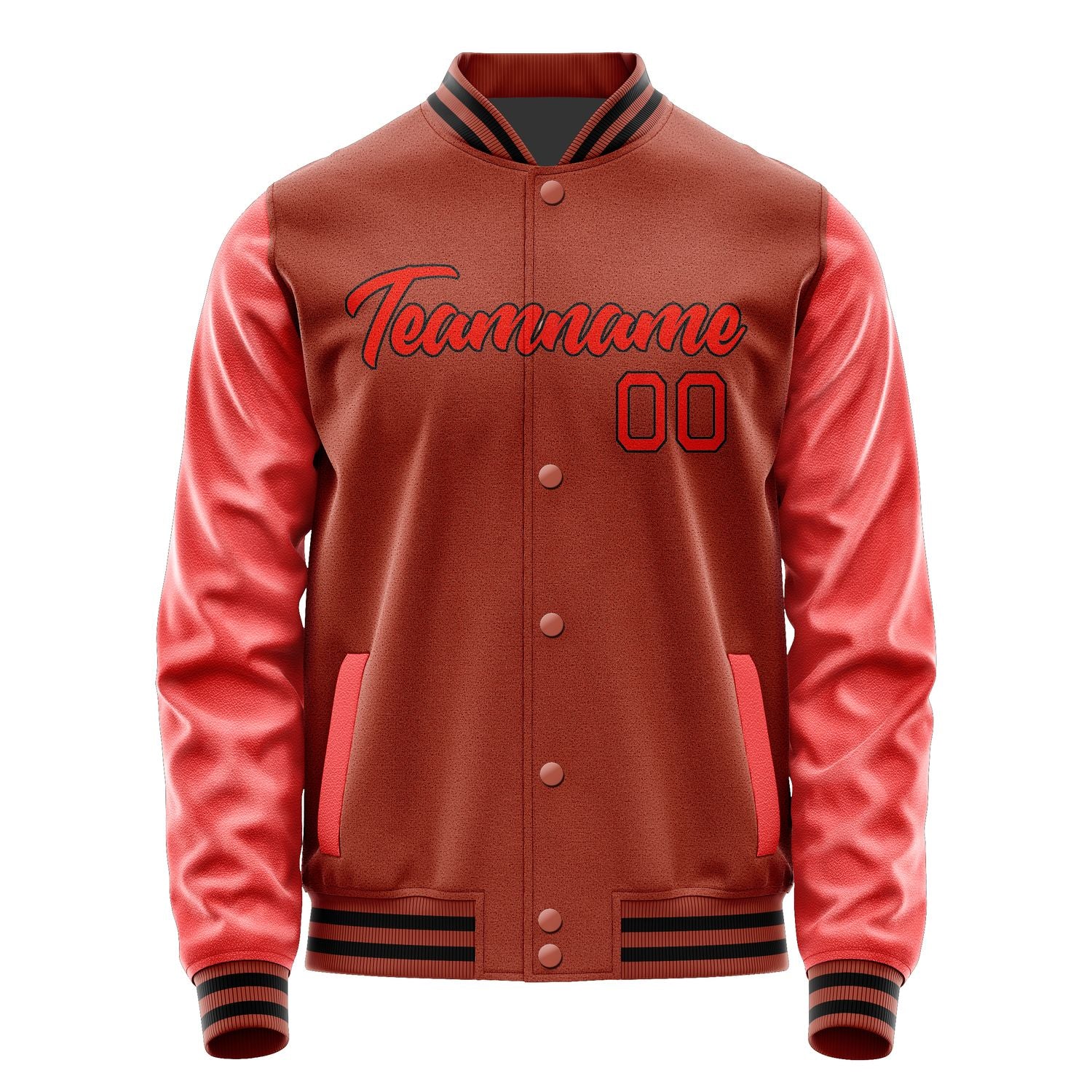 Maßgeschneidertes Korallenrot Orangerot Jacke JA1616121617B21712