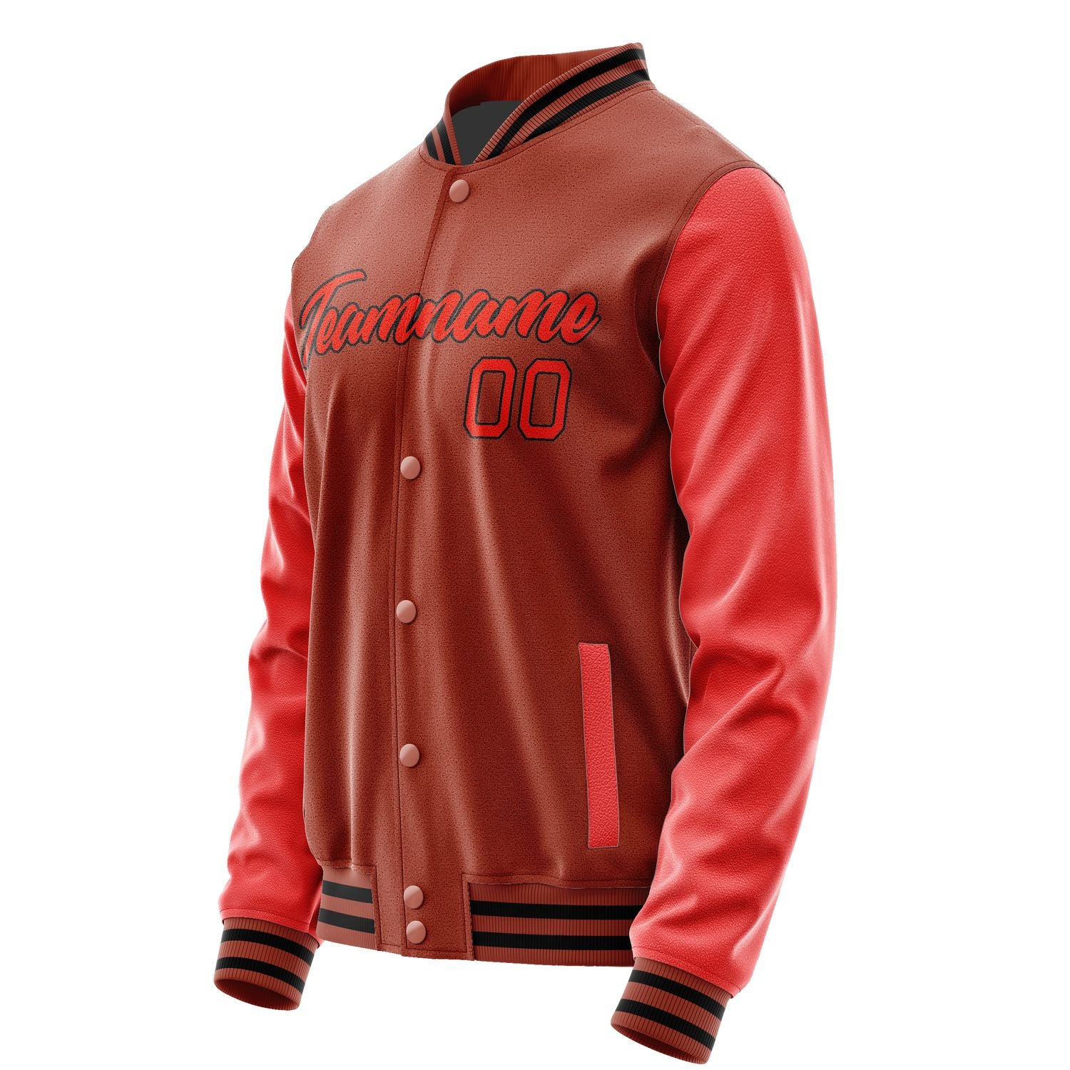 Maßgeschneidertes Korallenrot Orangerot Jacke JA1616121617B21712