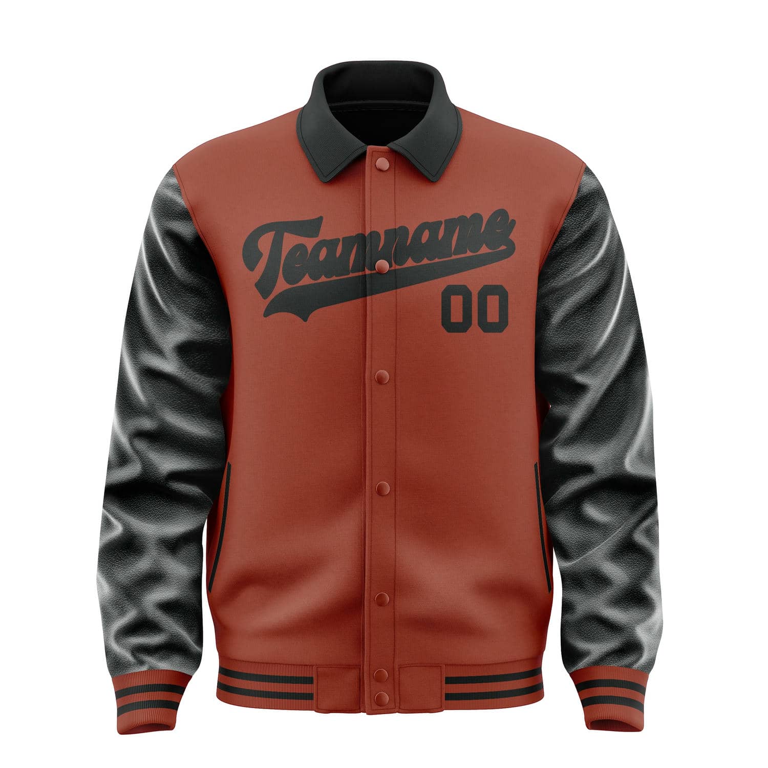 Maßgeschneidertes Korallenrot Schwarz Jacke