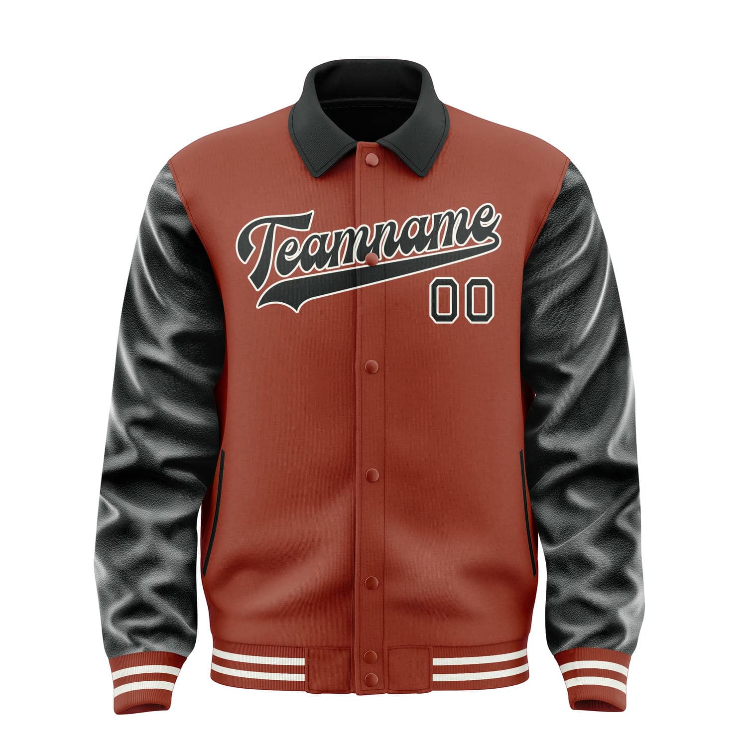 Maßgeschneidertes Korallenrot Schwarz Jacke