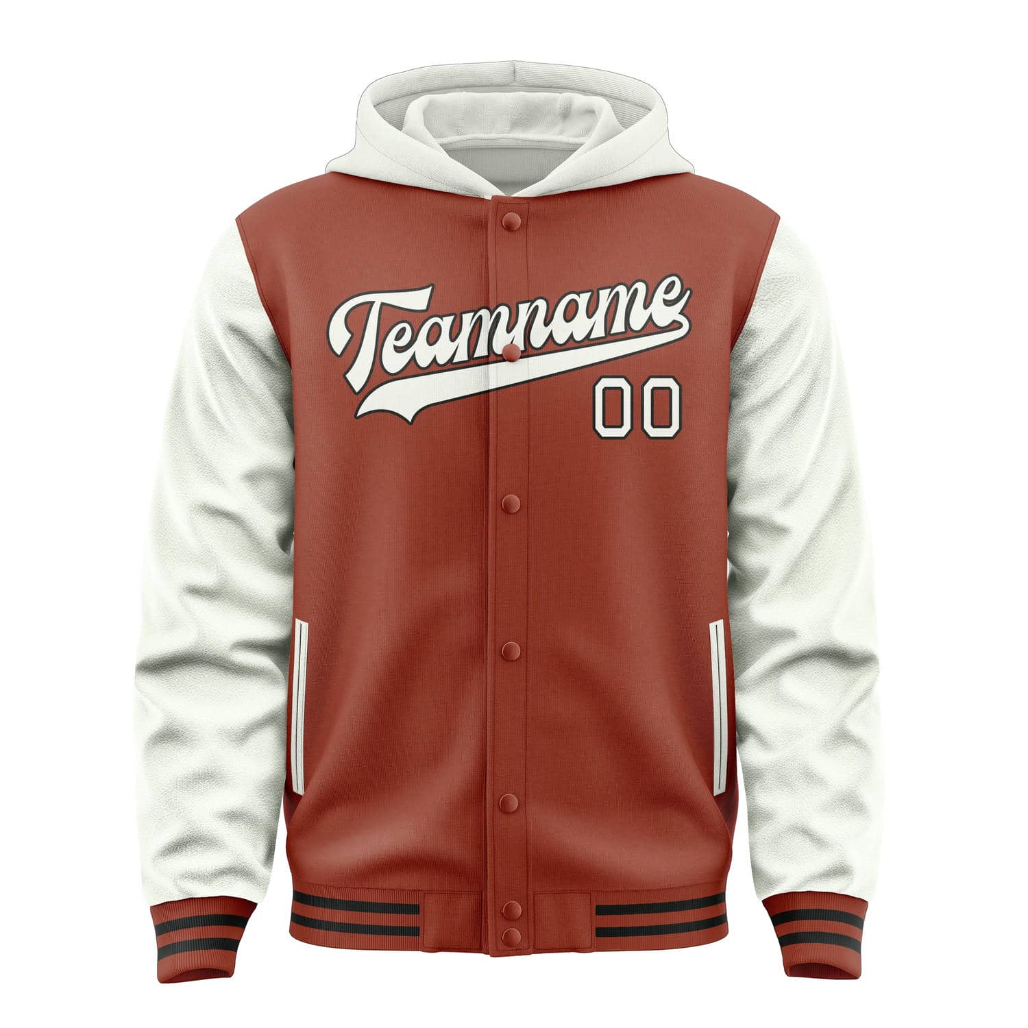Maßgeschneidertes Korallenrot Weiß Jacke