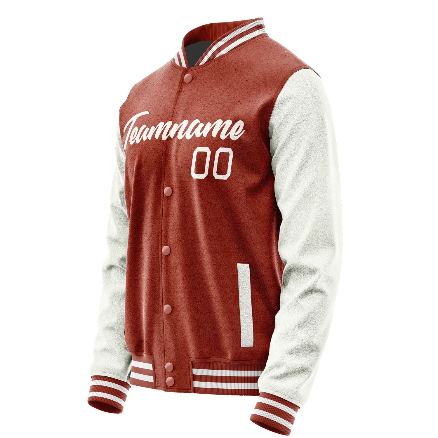 Maßgeschneidertes Korallenrot Weiß Jacke JA1616181618B21818