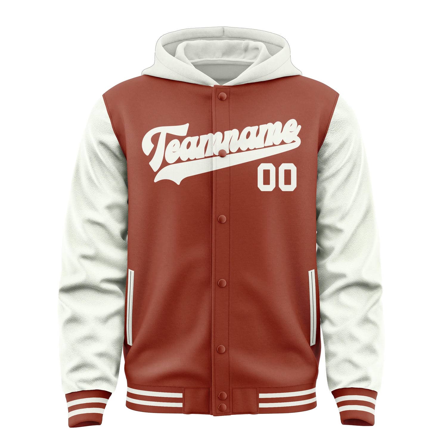 Maßgeschneidertes Korallenrot Weiß Jacke