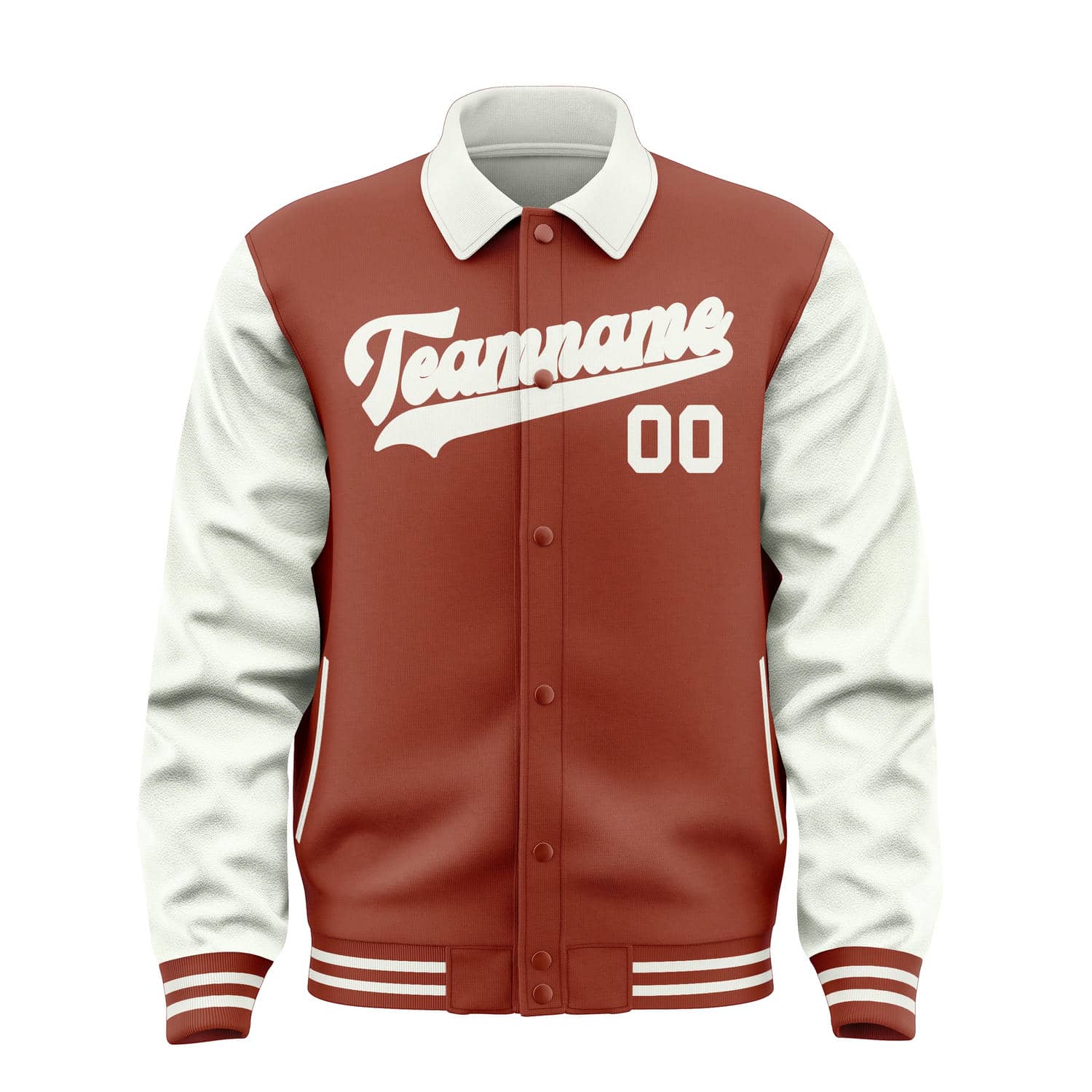 Maßgeschneidertes Korallenrot Weiß Jacke